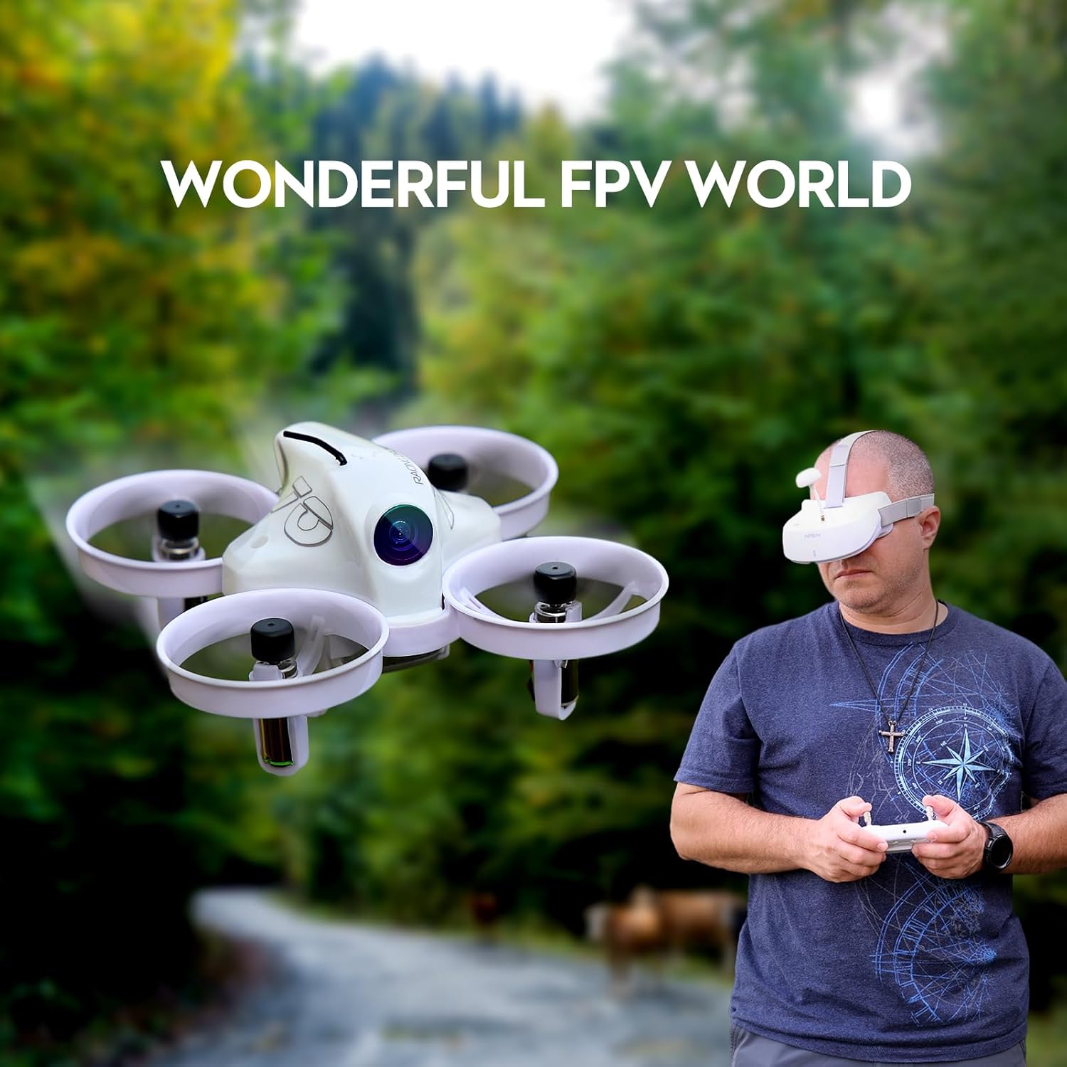 Buddy RC Mini FPV Drone Kit para principiantes, dron de visión en primera persona con gafas FPV adecuado para drones de práctica novatos, súper