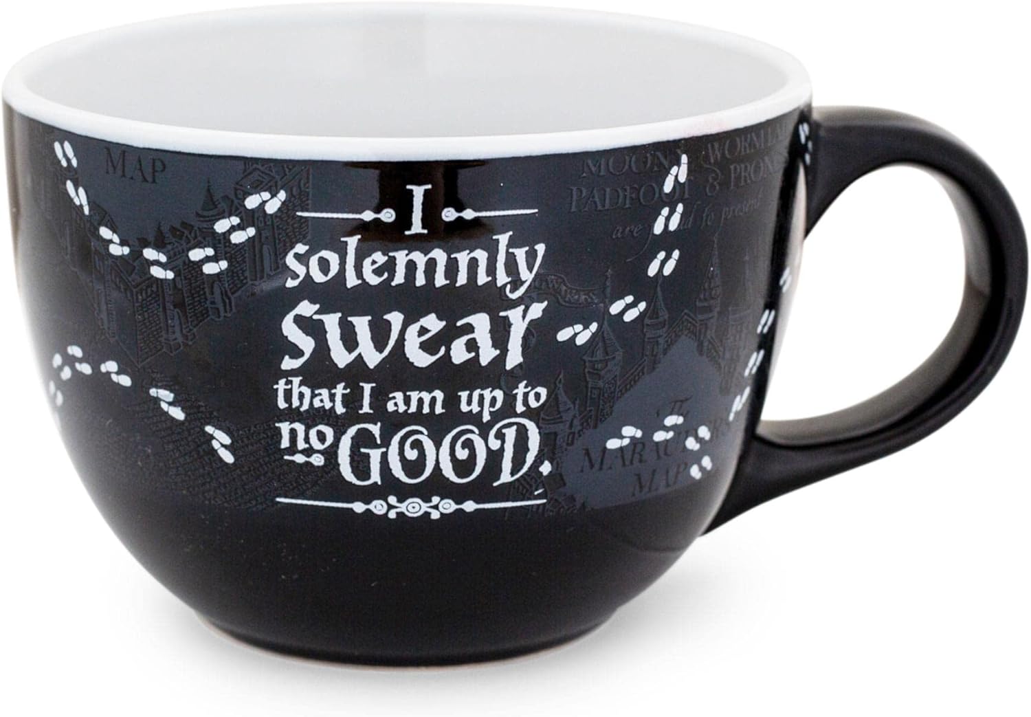 Silver Buffalo Harry Potter Marauder’s Map – Taza de cerámica para sopa  24 onzas