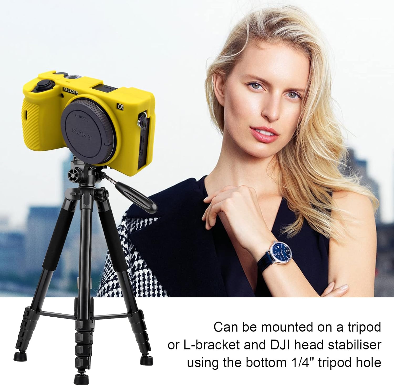 Easy Hood Funda para cámara Sony A6600 Alpha 6600 ILCE-6600 sin espejo, antiarañazos, ajuste delgado, funda protectora de goma de silicona suave