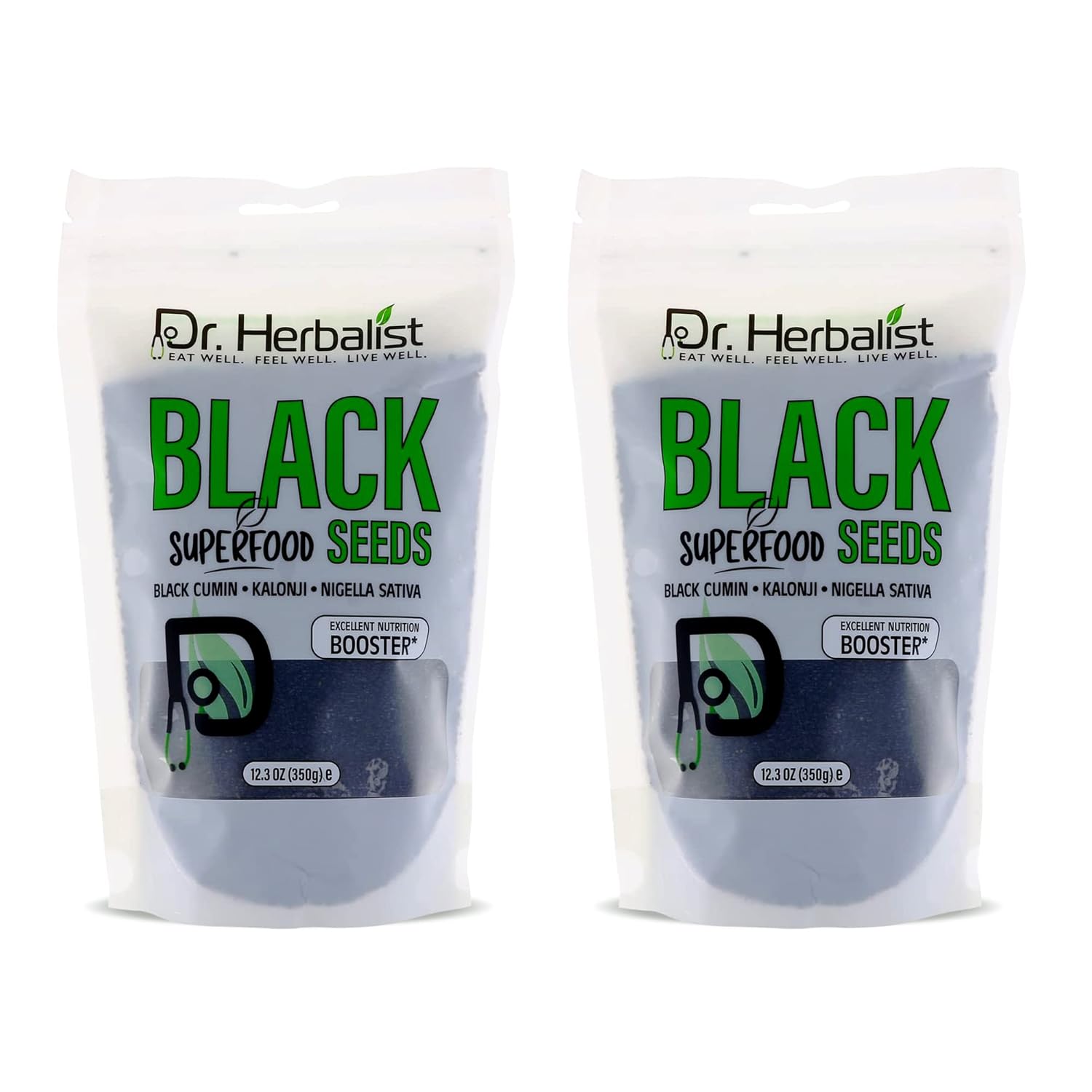 DR. Herbalist – Semilla de comino negro 12.35 oz  Nigela Sativa I Fuente orgánica de timoquinona, semillas enteras de Nigella Sativa Superalimento