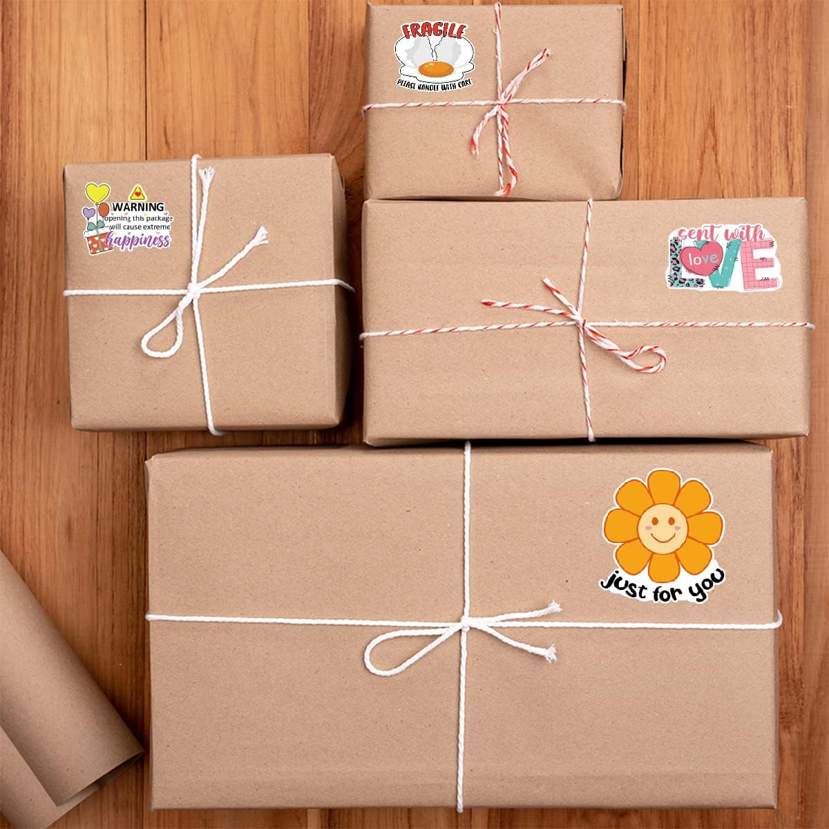 Calcomanías de agradecimiento para pequeñas empresas, diseño bohemio, diseño bohemio, diseño de mariposas y arcoíris, calcomanías de agradecimiento