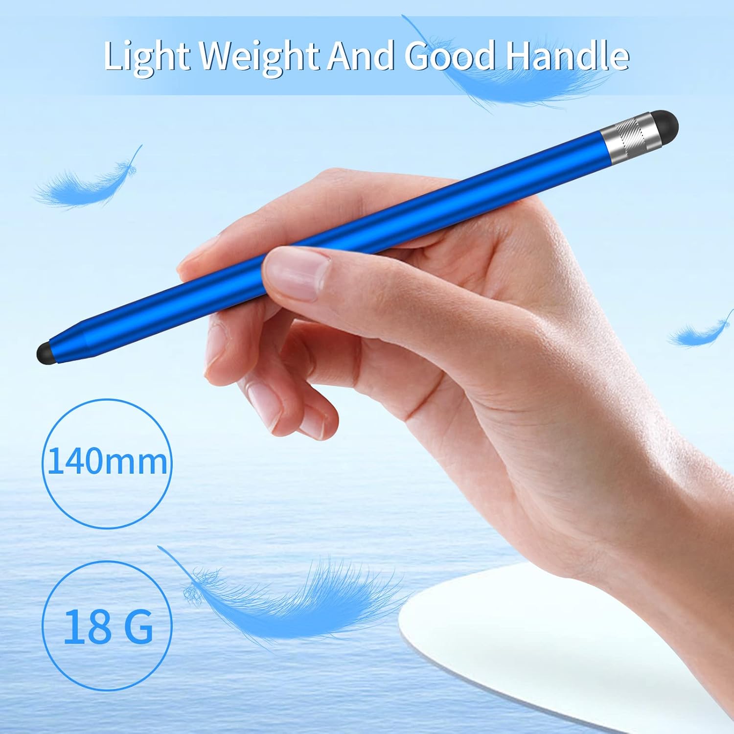 Lápiz capacitivo para pantallas táctiles (5 unidades), lápiz capacitivo para iPadiPhoneSamsung Galaxy  tabletas, todos los dispositivos universales