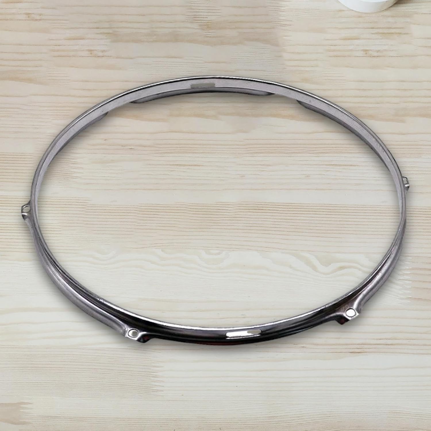 Arro de batería de 6 agujeros, accesorio musical portátil, aro de 6 agujeros para decoración del hogar, oficina, círculo superior de 12 pulgadas
