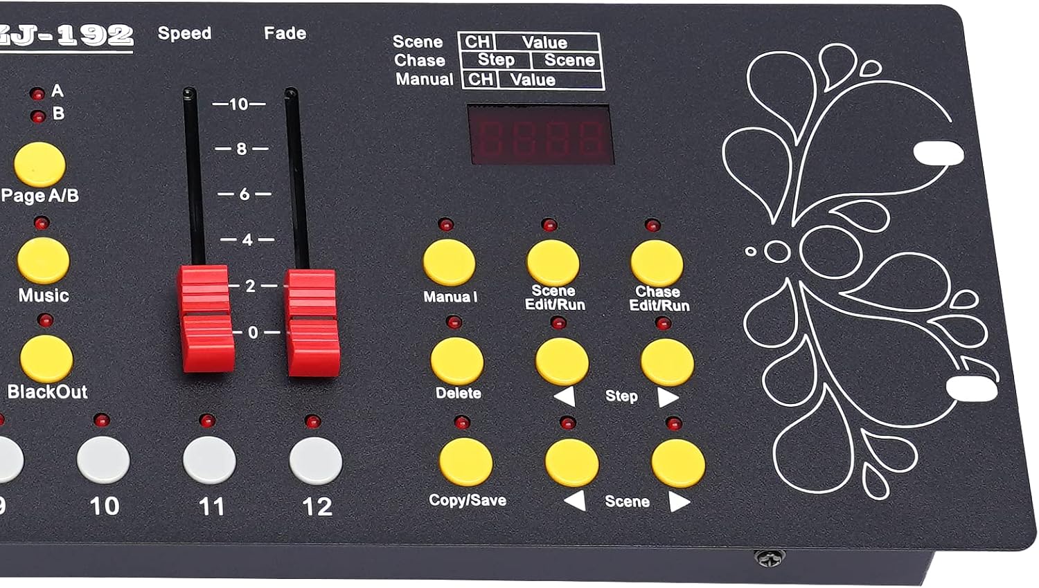 Controlador DMX, consola DMX de 192 canales, programa de controlador de iluminación de escenario, consola de luz fácil para iluminación de escenario