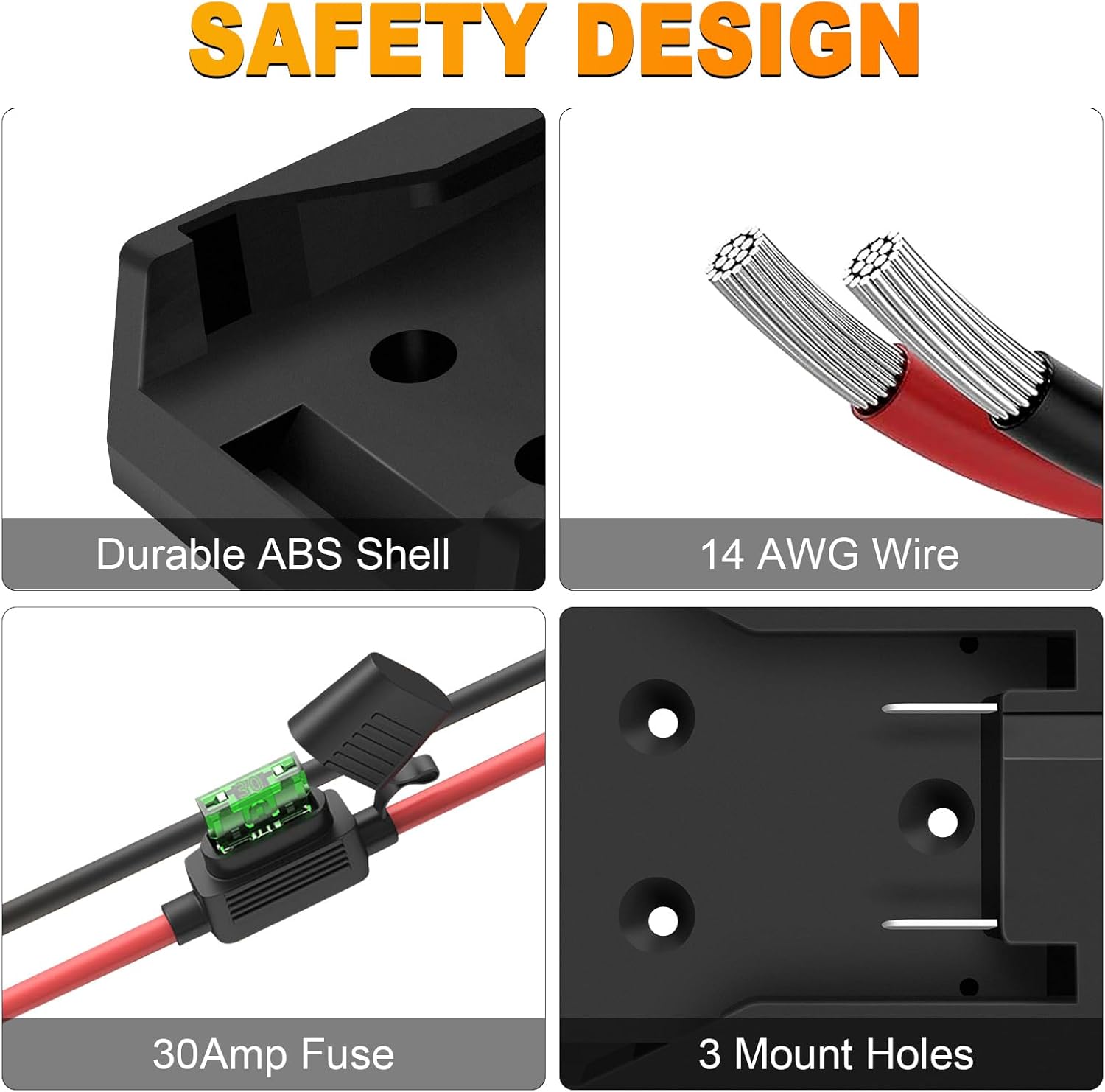 Paquete de 2 adaptadores de batería de Power Wheels para Milwaukee M18 Adaptador de batería de 18 V y Dewalt 20 V Power Wheels conversión de batería