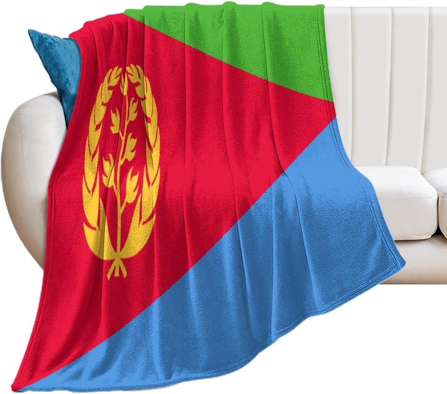 Manta con la bandera de Eritrea, manta suave y ligera, colcha duradera para decoración del hogar, manta de sofá de 30 x 40 pulgadas