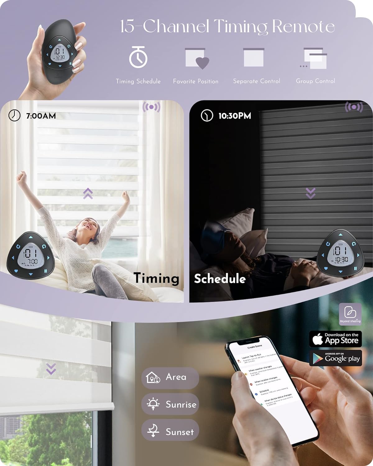 Graywind Persianas horizontales motorizadas de cebra compatibles con Alexa Google WiFi, persianas enchufables con cable para filtrar la luz, tamaño