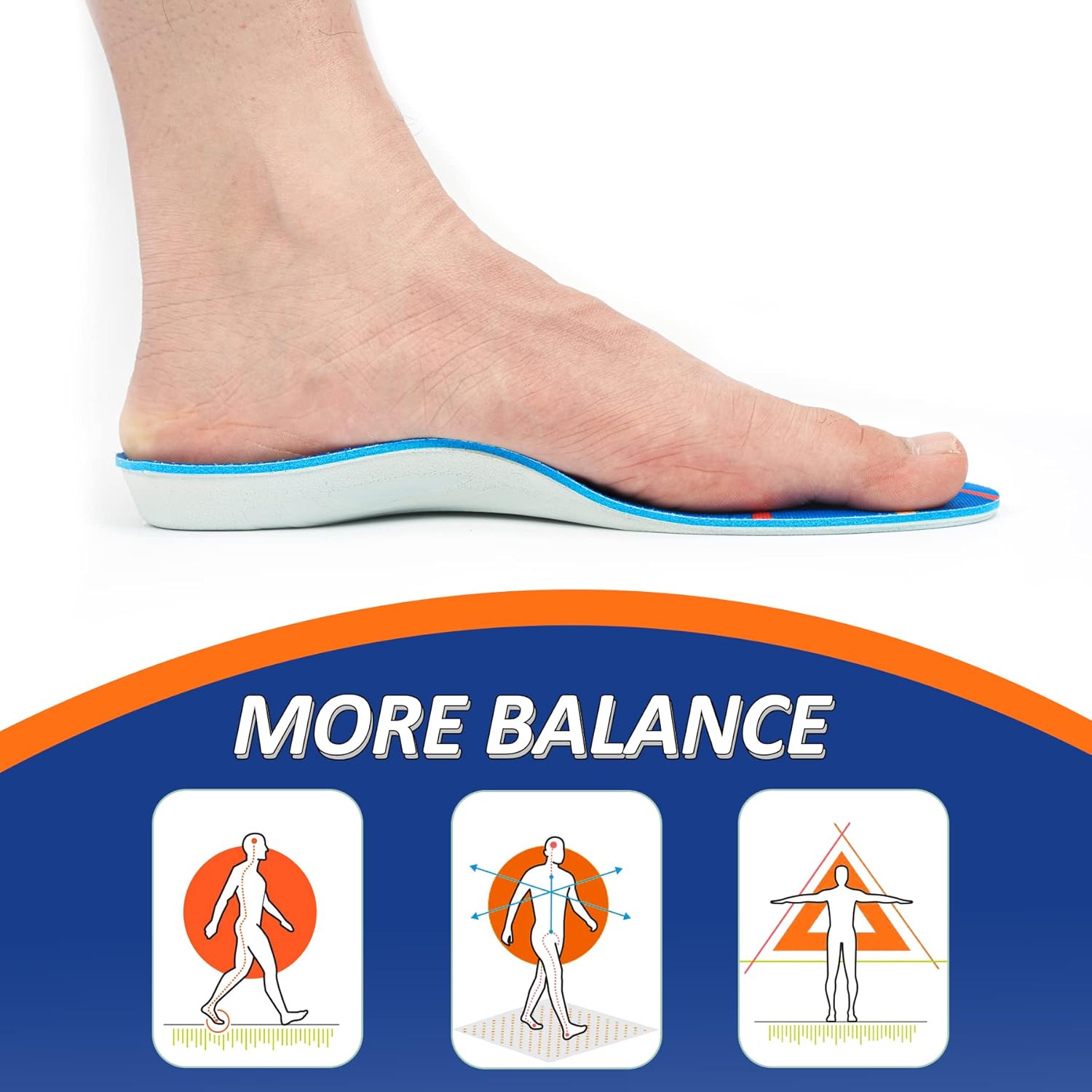 SUPPORTINSERT Alivio de la fascitis plantar, pies planos, soporte de arco, plantilla de gel para correr, para hombres y mujeres, plantillas