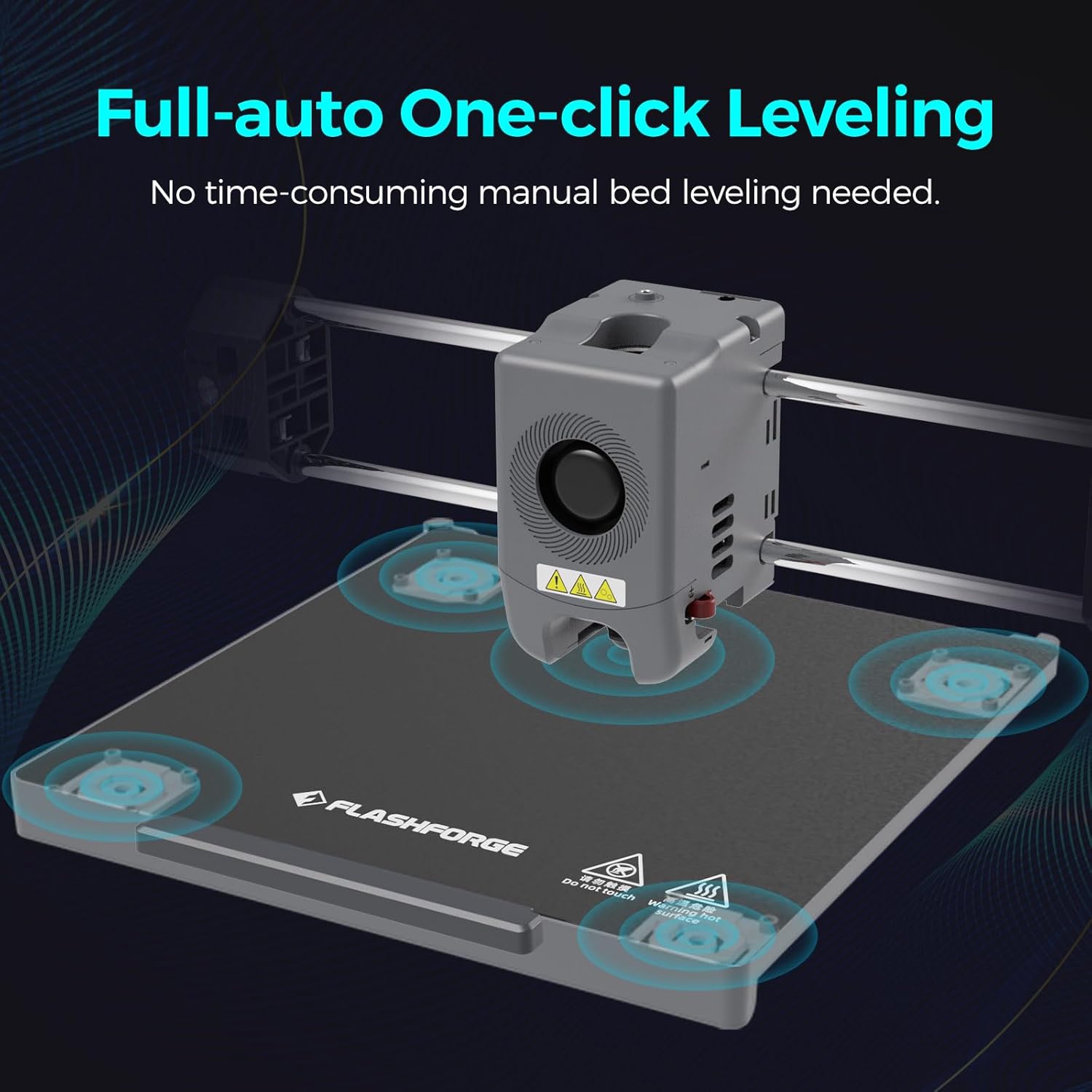 FLASHFORGE Impresora 3D oficial Adventurer 5M nivelación automática, impresora 3D FDM de alta velocidad máxima de 23.622 ins con extrusora directa