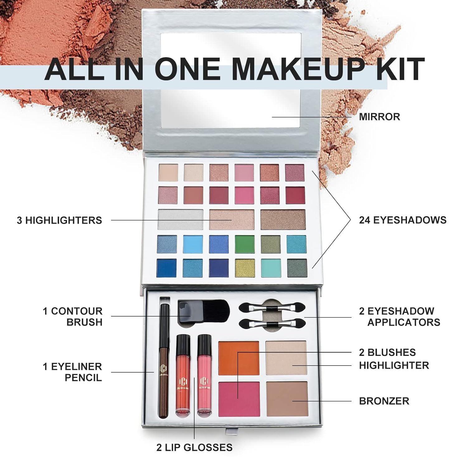 Kit de maquillaje todo en uno, perfecto para mujeres, adolescentes y principiantes. Desbloquea infinitas posibilidades con 24 hermosos tonos de