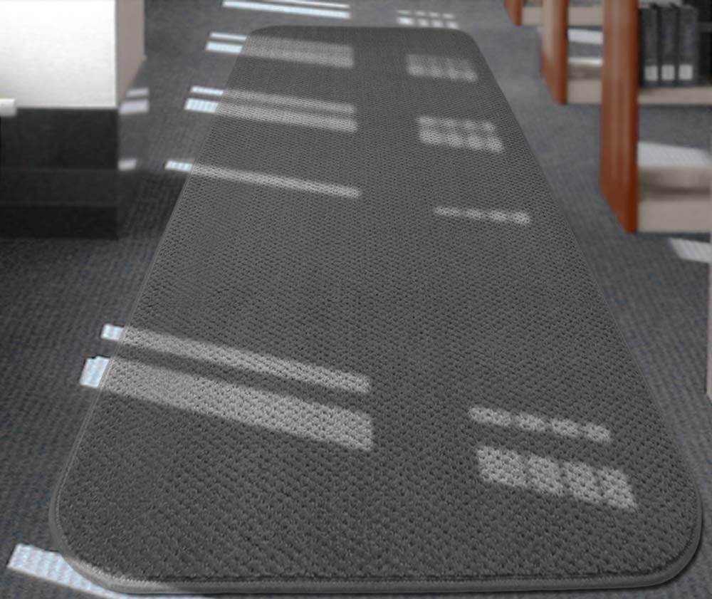 House, Home and More Alfombra antideslizante – Gris – 4 pies x 27 pulgadas