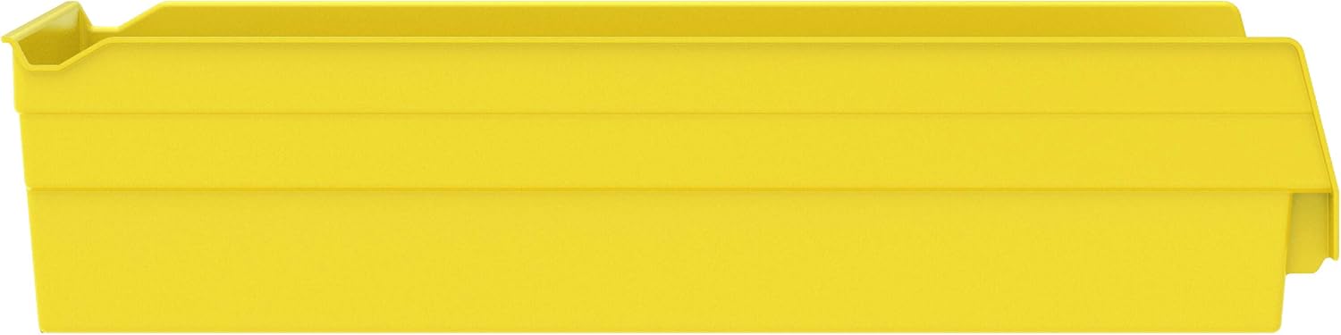 Akro-Mils 30158 – Caja de plástico para estantes anidados, (18 x 8 x 4 pulgadas), transparente, (paquete de 12)