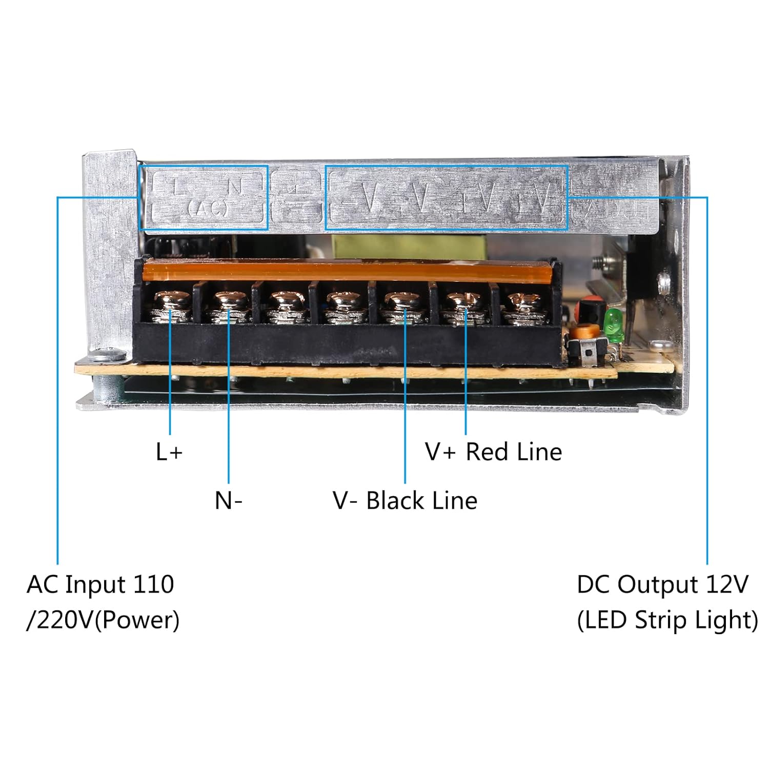 Adaptador de transformador de fuente de alimentación 12V 5A 60W Universal Regulado Conmutación AC110V a DC 12V 5A Convertidor Driver 4.5A 4A 3.5A 3A