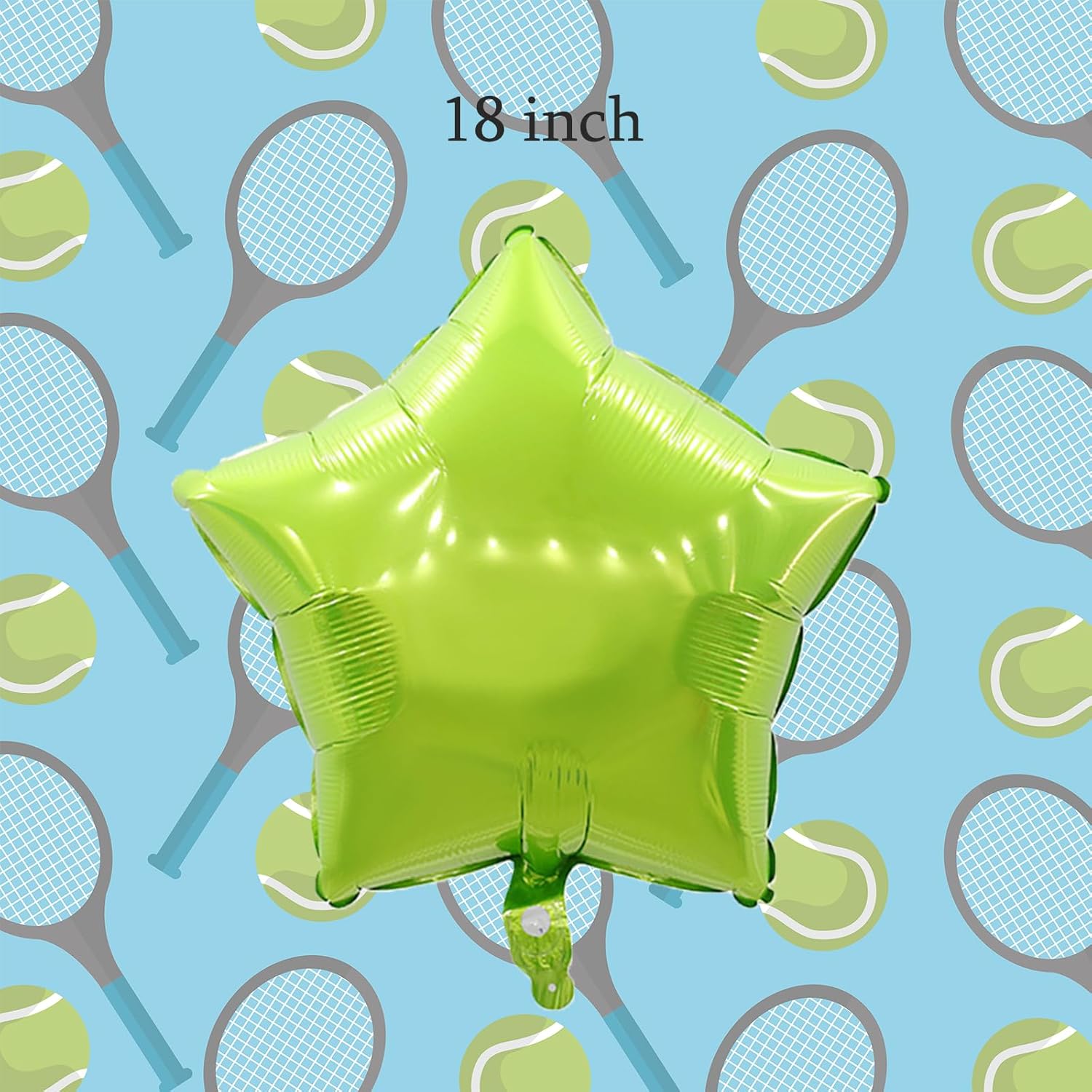 9 globos de fiesta de tenis, globos de papel de aluminio, globos de papel de aluminio de trofeo dorado, globos de estrella verde para hombres,