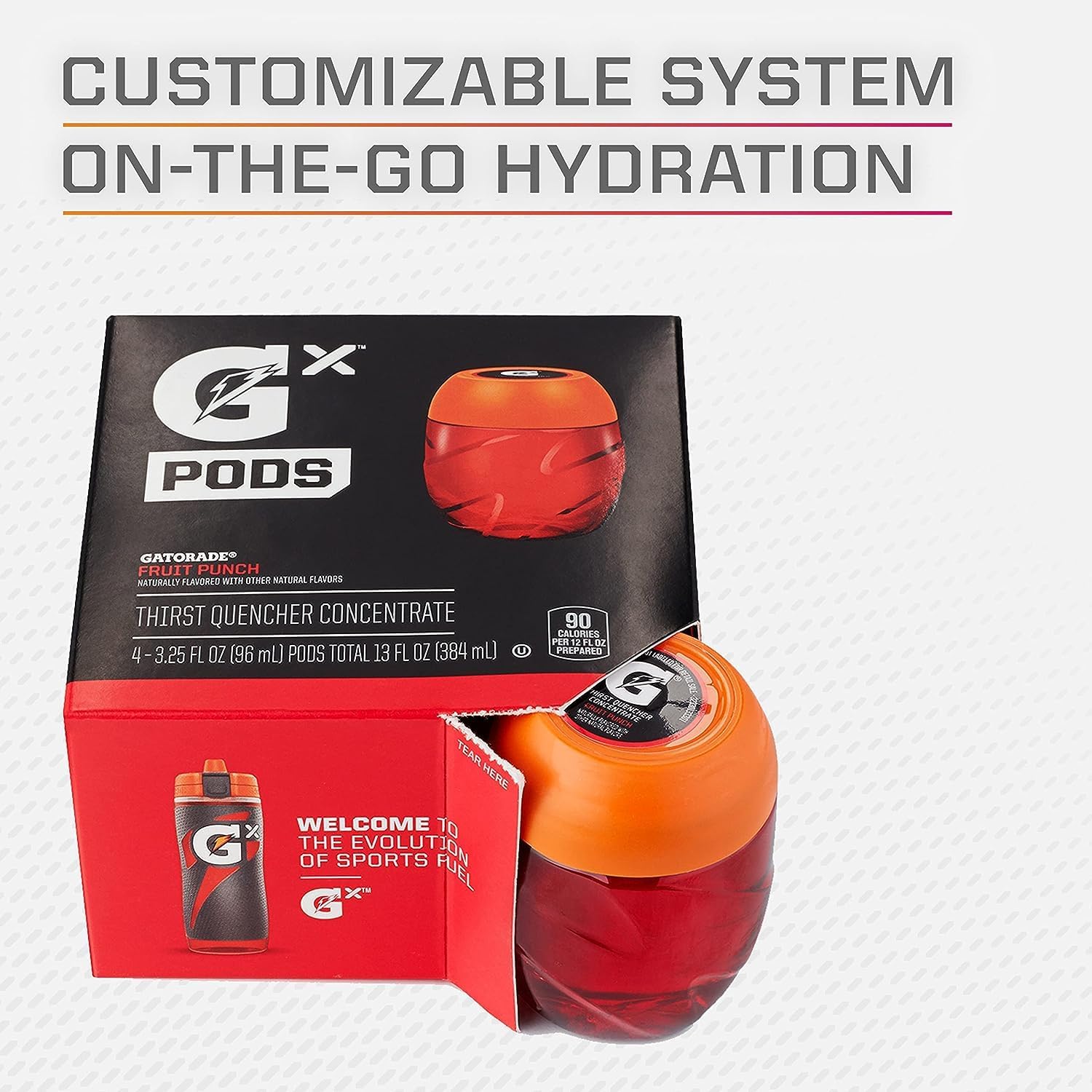 Cápsulas Gx, cereza glaciar, 4 unidades de cápsulas G para botella de agua Gx, hace 30 onzas líquidas.