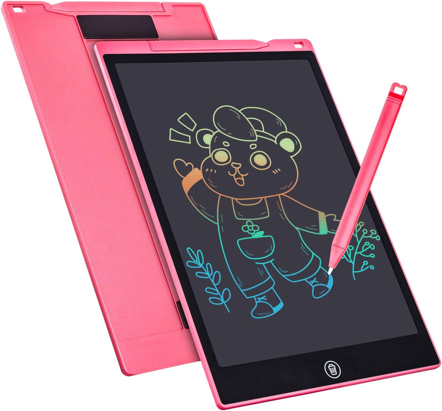 Tableta de escritura LCD, almohadillas de dibujo para niños de 3 a 8 años de 12 pulgadas de líneas coloridas, tableros de garabatos, juguetes