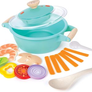 Hape Little Chef Cooking & Steam Playset  Cocina de juguete con comida de juego y accesorios, para niños a partir de 3 años Hape Little Chef Cooking & Steam Playset  Cocina de juguete con comida de juego y accesorios, para niños a partir de 3 años