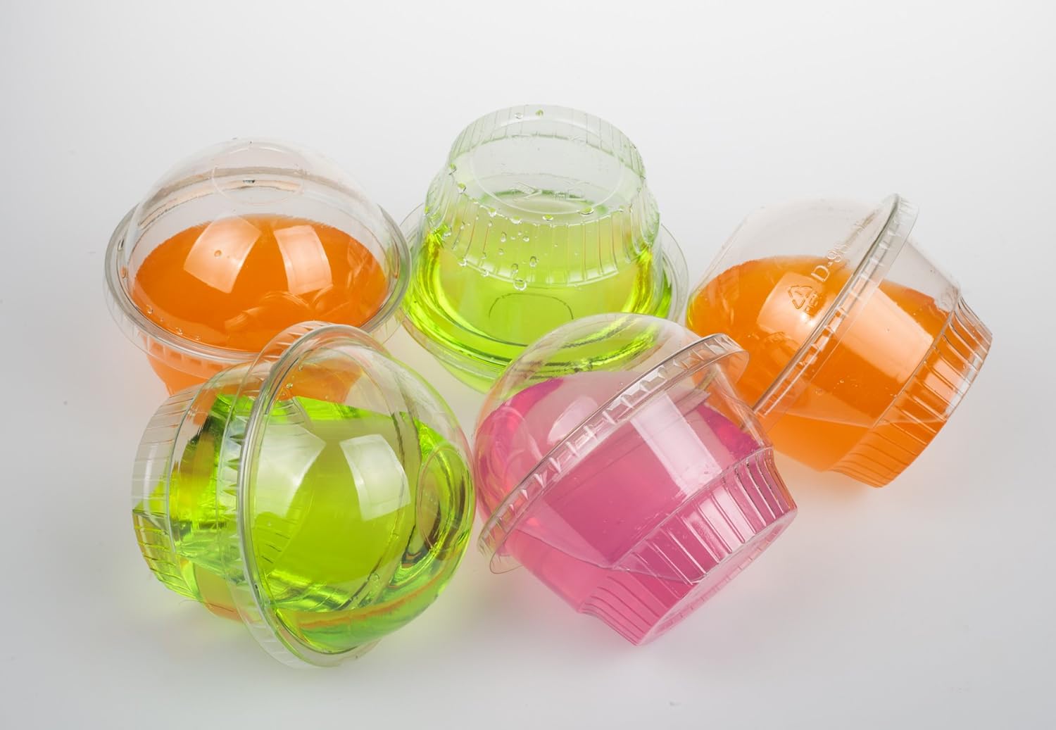 Golden Apple, vasos de plástico transparente de 8 onzas para helado, cuenco para aperitivos, 4 tipos de tazas