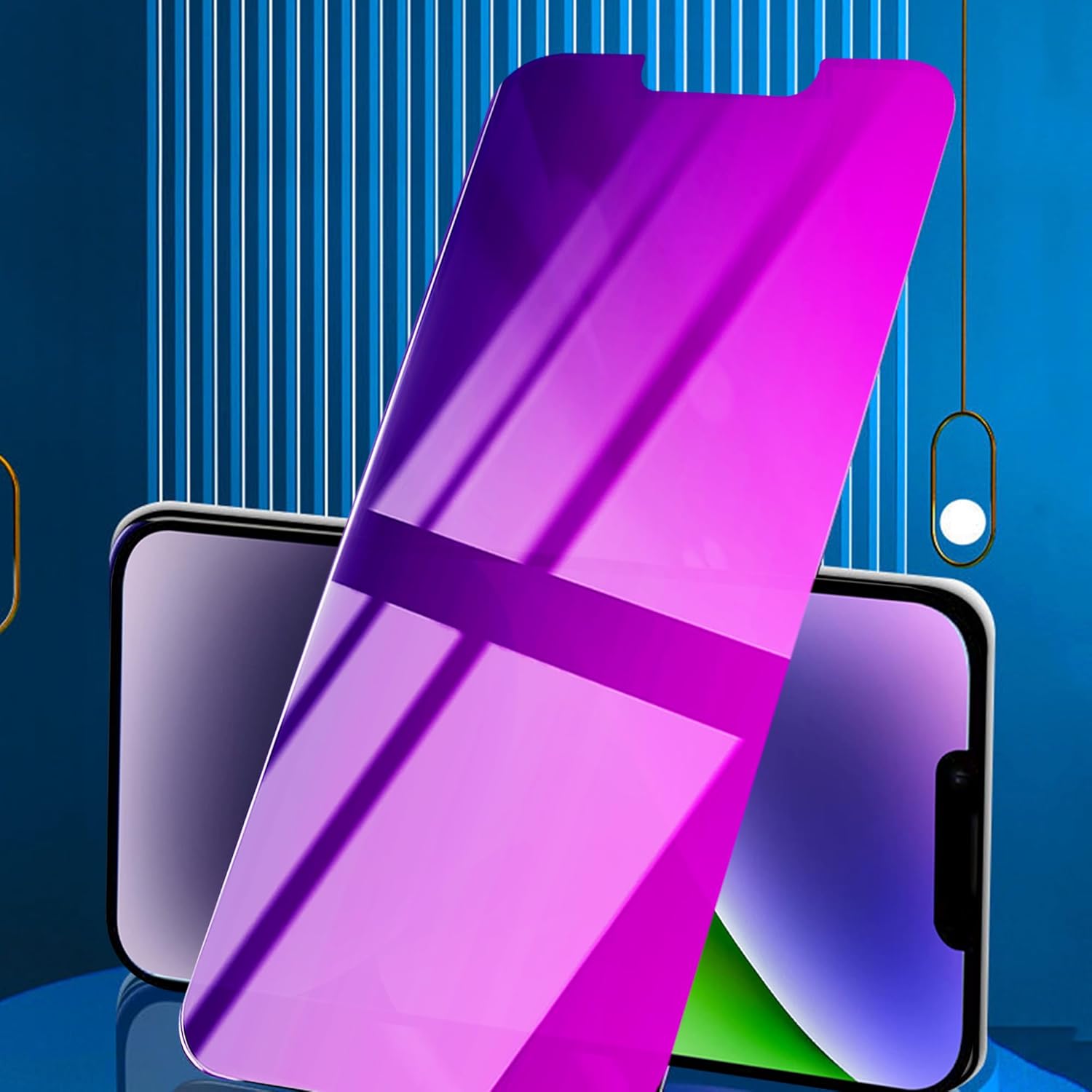 Compatible con iPhone 14 Plus, compatible con iPhone 13 Pro Max, protector de pantalla de privacidad degradado colorido de 28 grados antiespía de