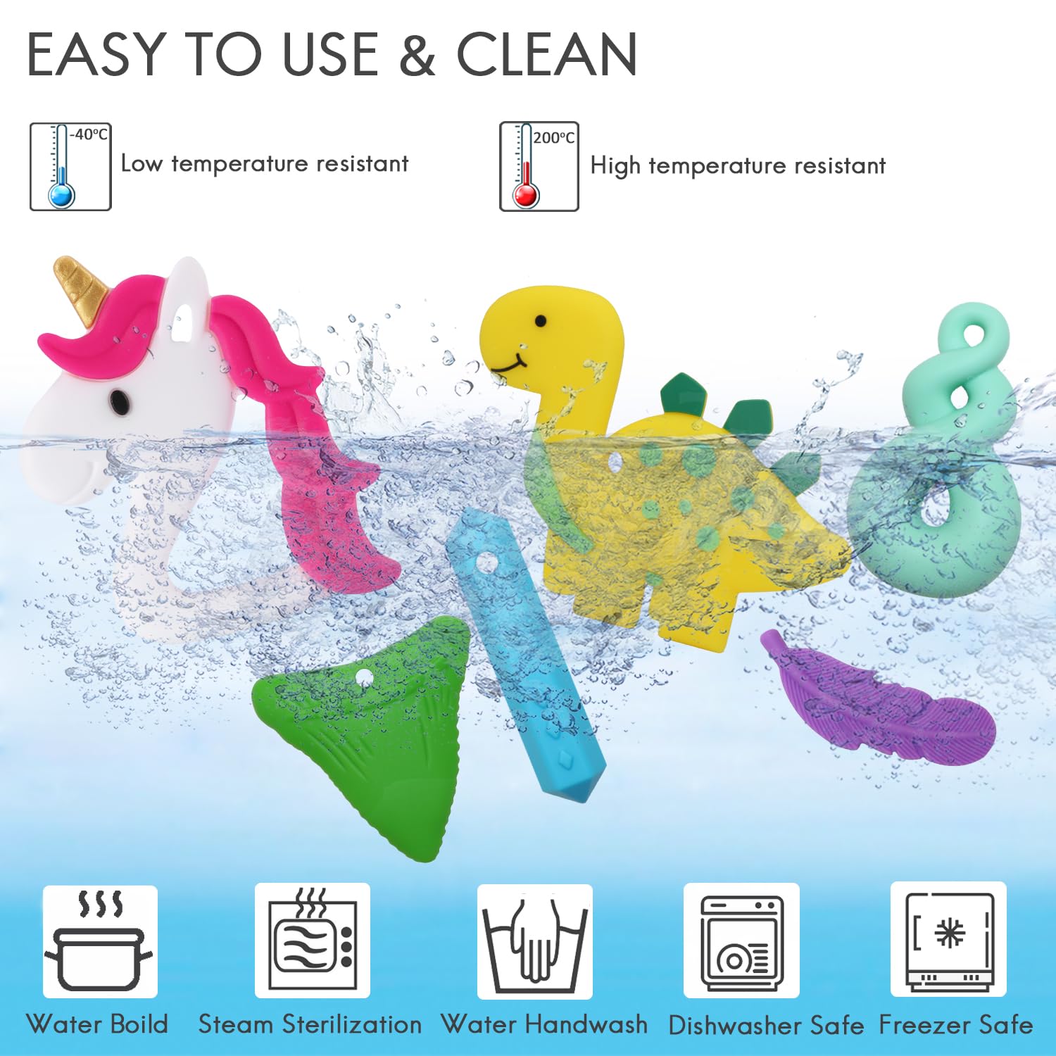 Collares masticables para niños sensoriales, paquete de 6 collares masticables para niños o niñas con TDAH o necesidades especiales, juguetes