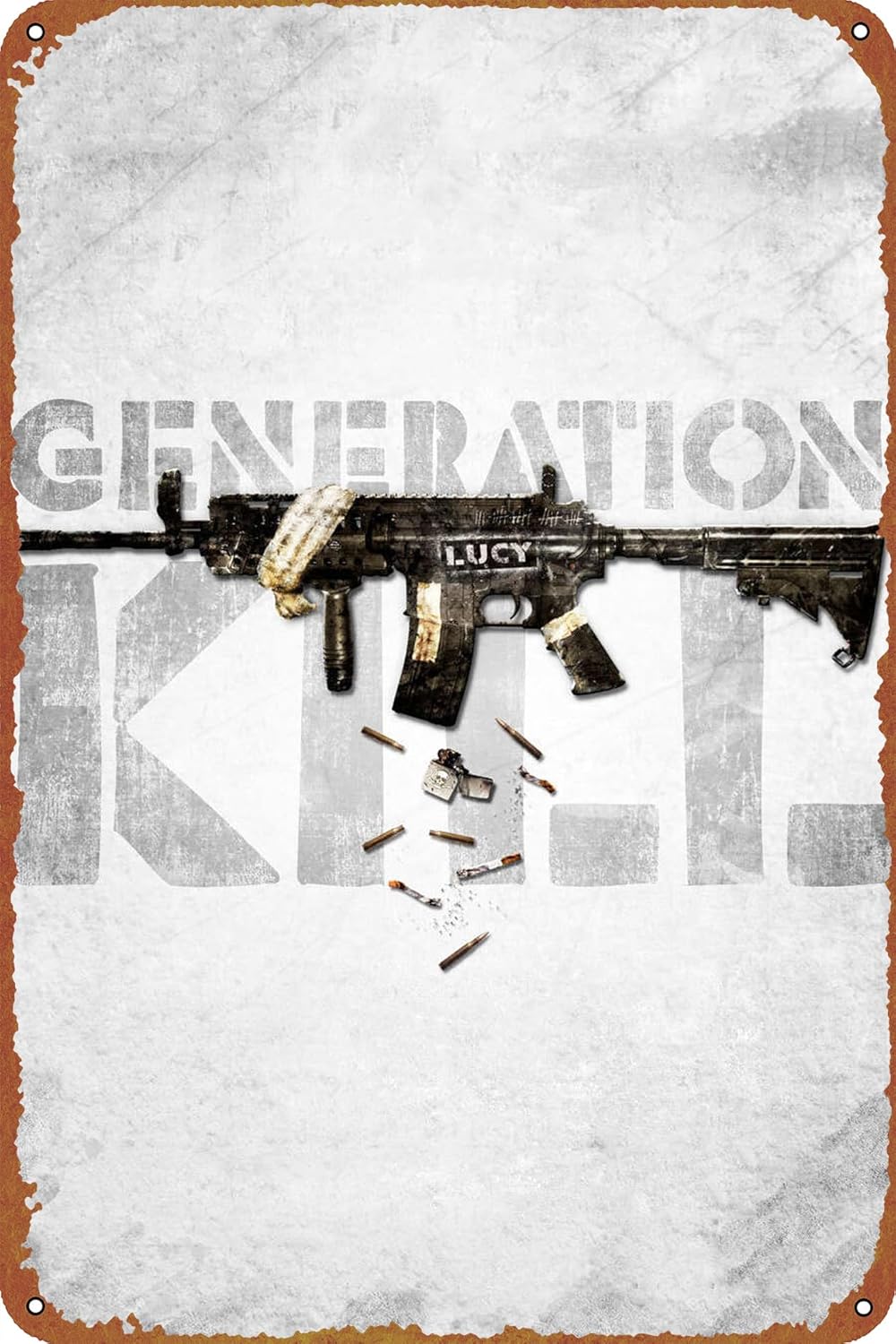 Póster de la película Generation Kill con placa de metal, vintage, metal, pub, cafetería, bar, hogar, decoración de pared, póster retro de 8 x 12
