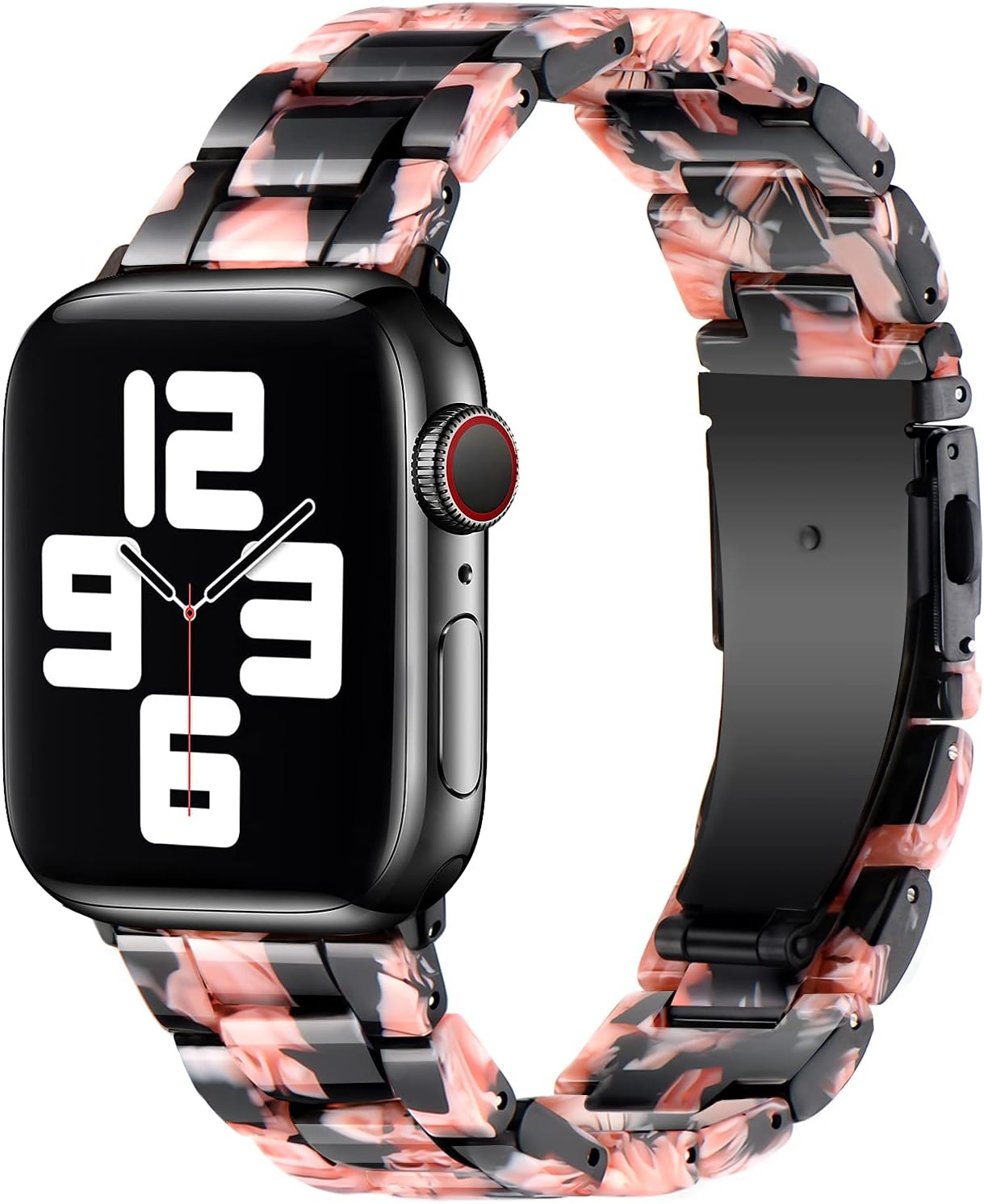 BESTIG – Correa de resina de repuesto compatible con Apple Watch de 1.496pulgadas, 1.575pulgadas, 1.614pulgadas, resistente al agua, para iWatch