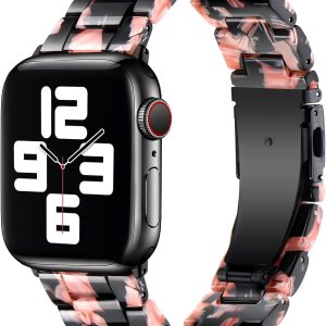 BESTIG – Correa de resina de repuesto compatible con Apple Watch de 1.496pulgadas, 1.575pulgadas, 1.614pulgadas, resistente al agua, para iWatch BESTIG – Correa de resina de repuesto compatible con Apple Watch de 1.496pulgadas, 1.575pulgadas, 1.614pulgadas, resistente al agua, para iWatch
