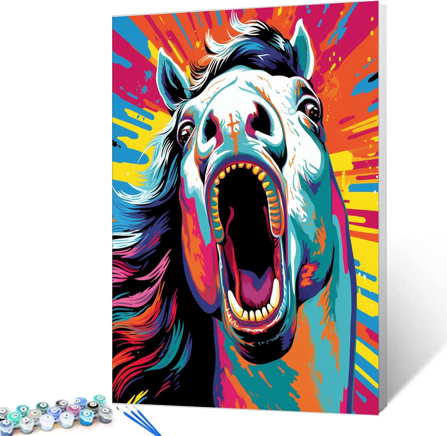 Pintura por números para adultos, pinturas acrílicas de animales por números para adultos, principiantes, niños, kit de pintura de números de