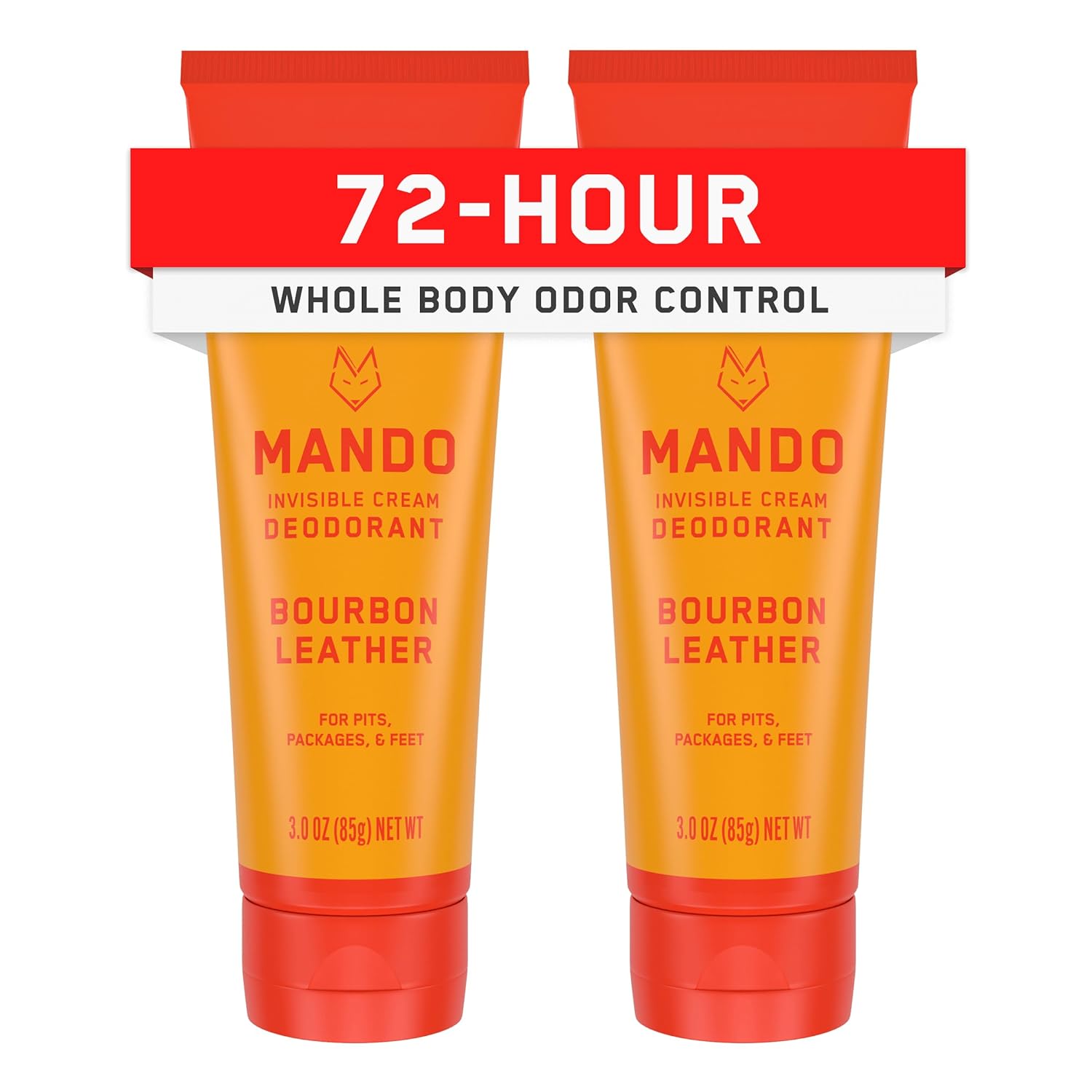Mando Desodorante para todo el cuerpo para hombres, crema invisible, control de olores de 72 horas, sin aluminio, sin bicarbonato de sodio, seguro