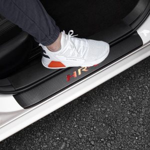 LEXLEY Protector de umbral de puerta de cuero estilo fibra de carbono para Honda 2023 2024 HRV HR-V, protector de umbral de puerta, protector de LEXLEY Protector de umbral de puerta de cuero estilo fibra de carbono para Honda 2023 2024 HRV HR-V, protector de umbral de puerta, protector de