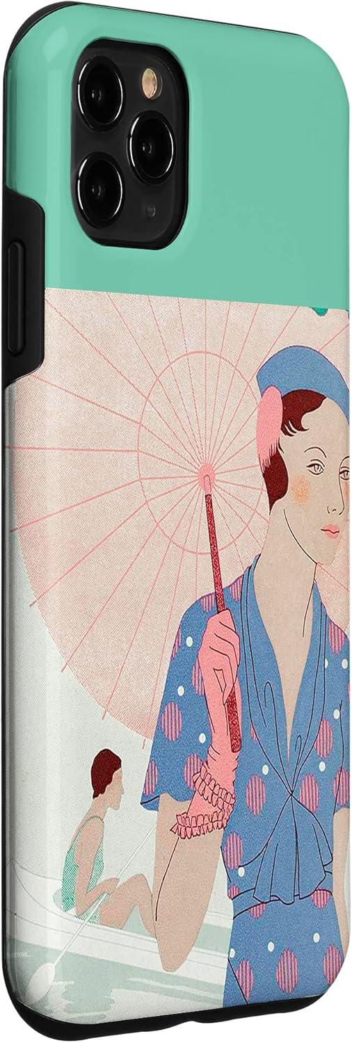 iPhone 11 Pro Max Art Taste Beauty Leaves of Feminine Elegance Umbrella Lady Case
