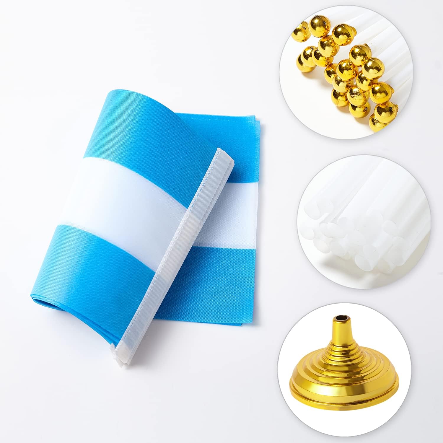 Bandera argentina de escritorio con bandera argentina, pequeñas banderas de mesa argentina para oficina con decoración de base de soporte (paquete