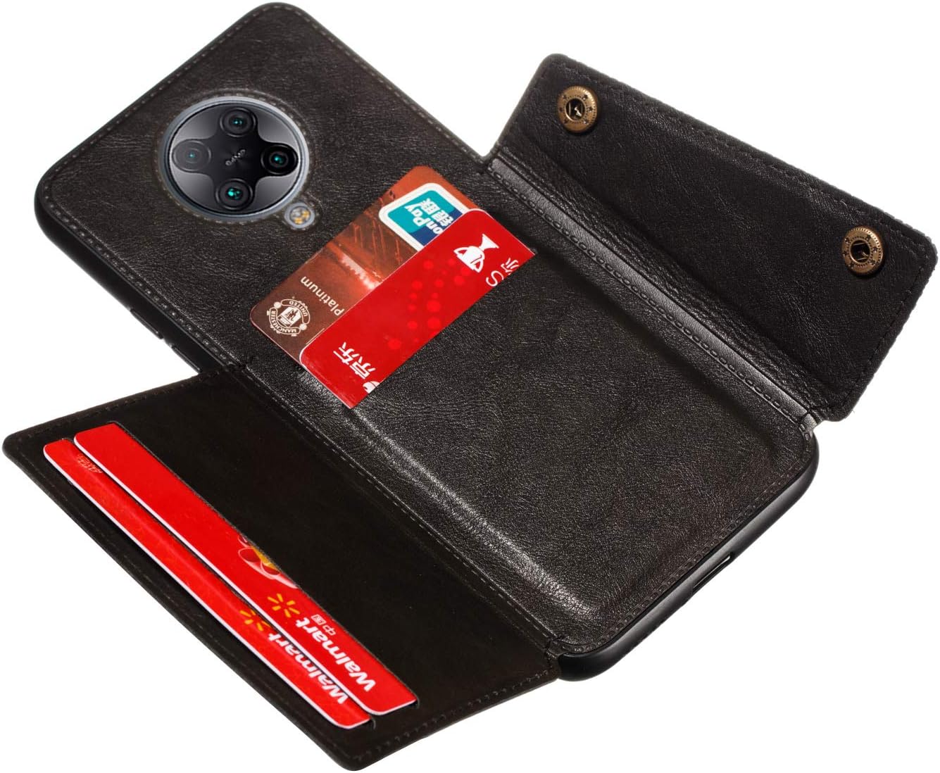 Funda para Xiaomi Poco F2 Pro, con ranura para tarjeta para Xiaomi Redmi K30 Pro 5G M2006J10CRedmi K30 Pro Zoom 5G M2001J11E M2001J11C Funda Negro