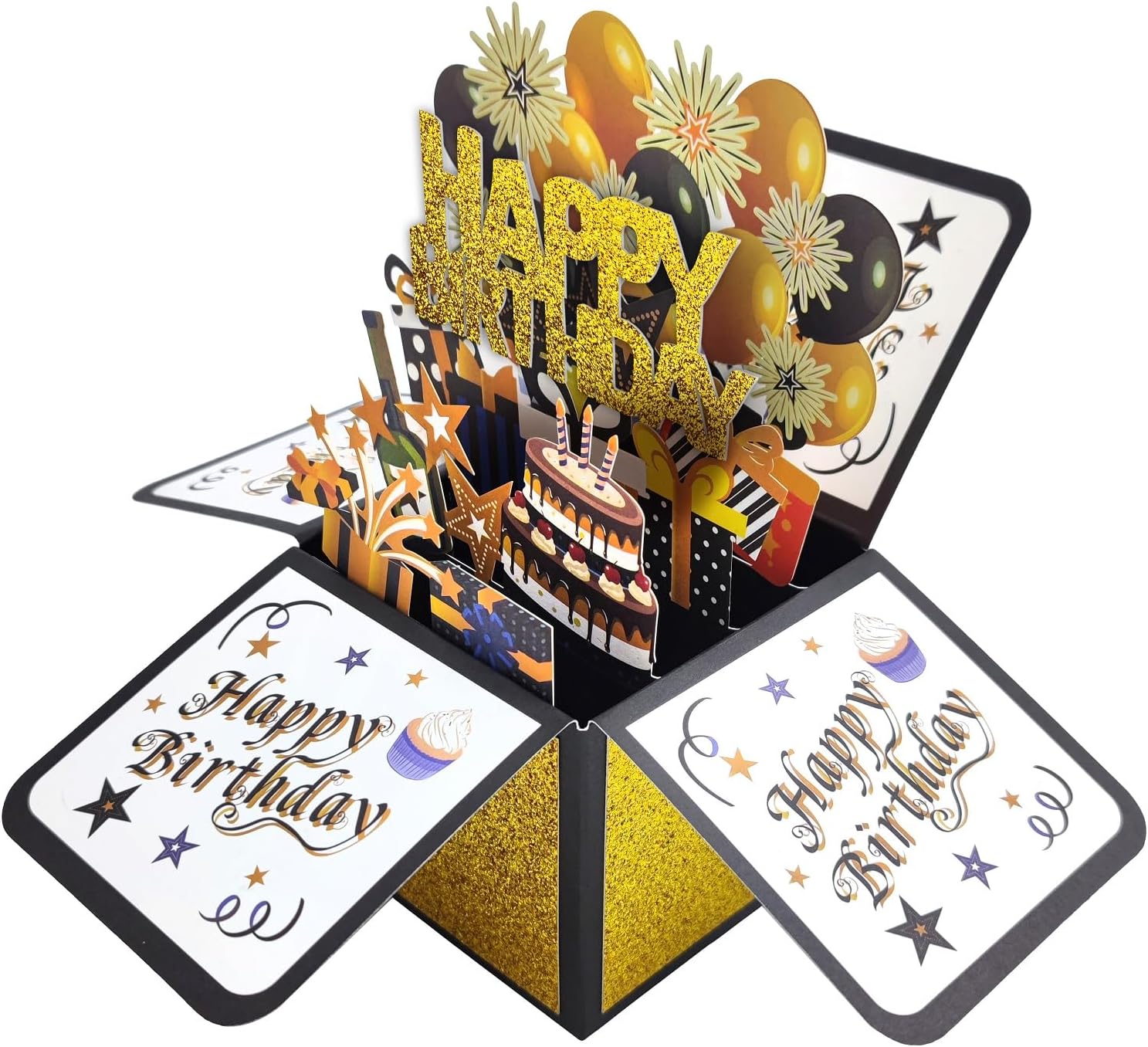 SUUYOO Tarjeta de regalo de cumpleaños emergente, tarjeta de feliz cumpleaños 3D, regalos de cumpleaños para hombres y mujeres