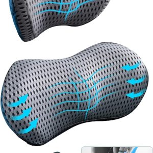 Almohada de apoyo lumbar y almohada cervical, almohadas cervicales ergonómicas de espuma viscoelástica para aliviar el dolor de cuello bajo, Almohada de apoyo lumbar y almohada cervical, almohadas cervicales ergonómicas de espuma viscoelástica para aliviar el dolor de cuello bajo,
