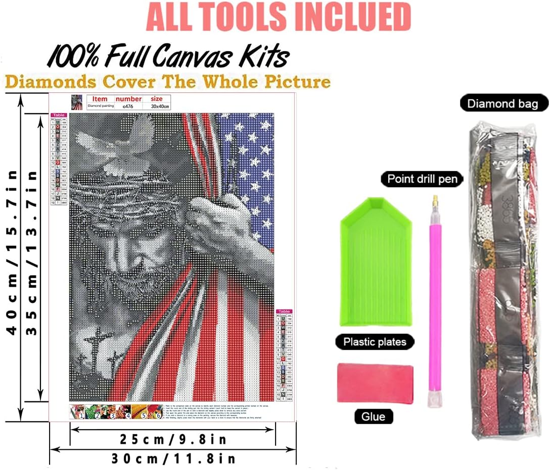 Kit de pintura de diamante 5D por números para adultos y niños, kits de pintura de diamante de paloma redonda de taladro completo, kits de arte de
