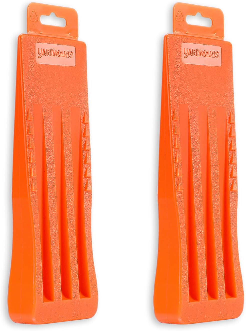 Cuñas de tala de árboles, paquete de 2 cuñas para árboles con púas, equipo para cortar árboles de forma segura, caída, pandeo (2 x 8)