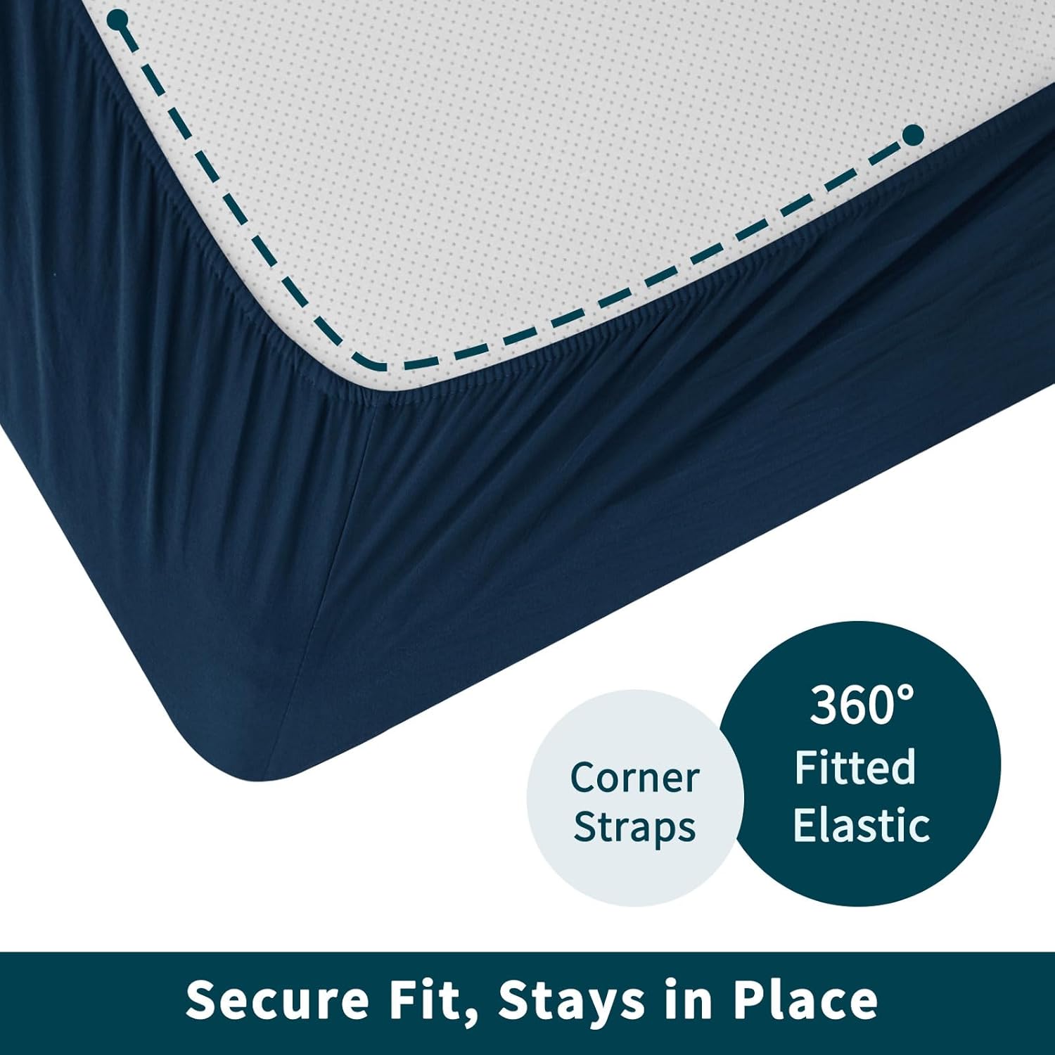 SyMax Juego de sábanas tamaño matrimonial, 4 piezas, sábanas transpirables con bolsillo profundo, sábanas y fundas de almohada, tamaño matrimonial,