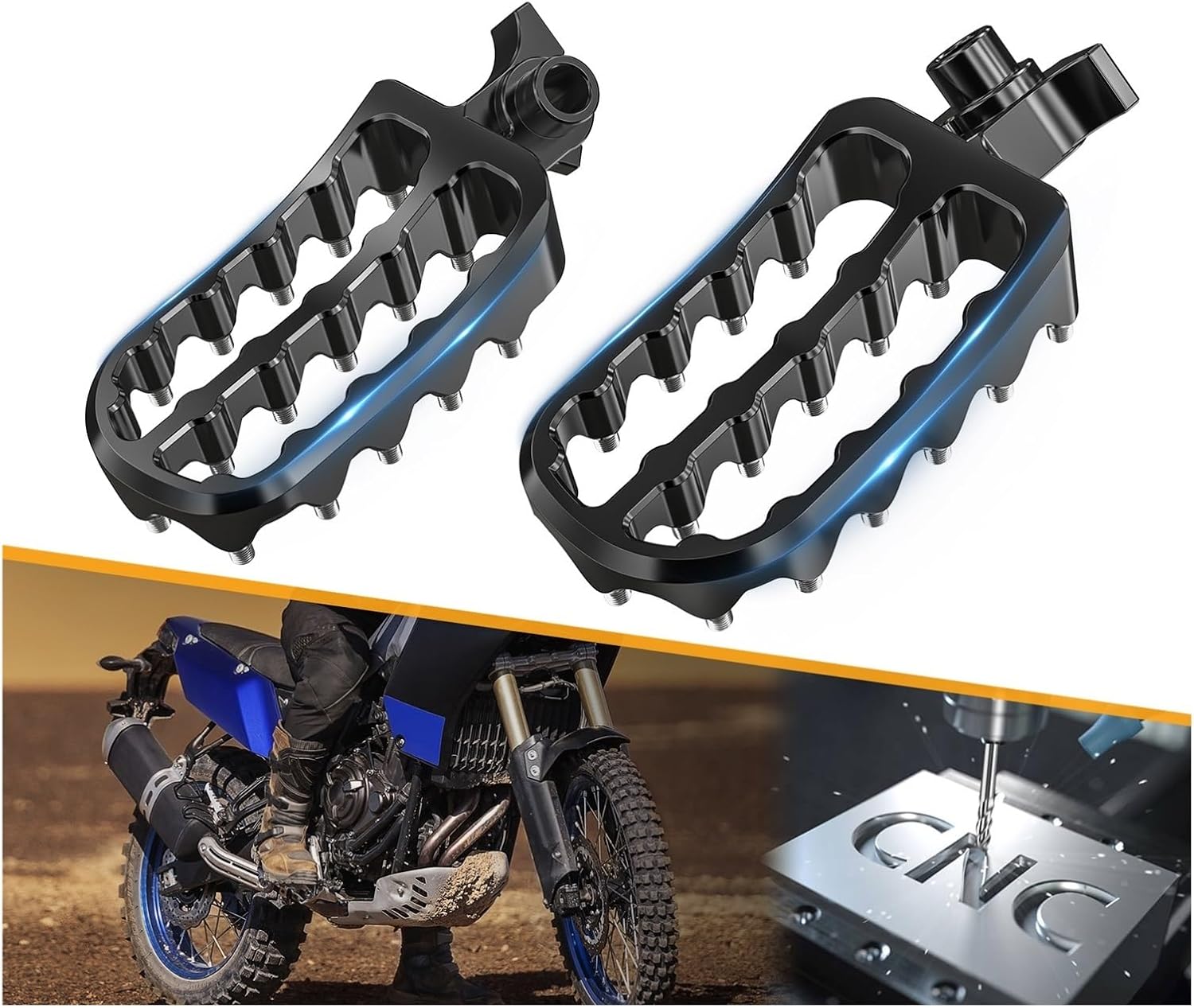 Compatible con Tenere 700 XTZ 700 XTZ700 2019-2023 Reposapiés forjado para motocicleta Tenere 700 Pedal Tenere 700 (Talla azul)