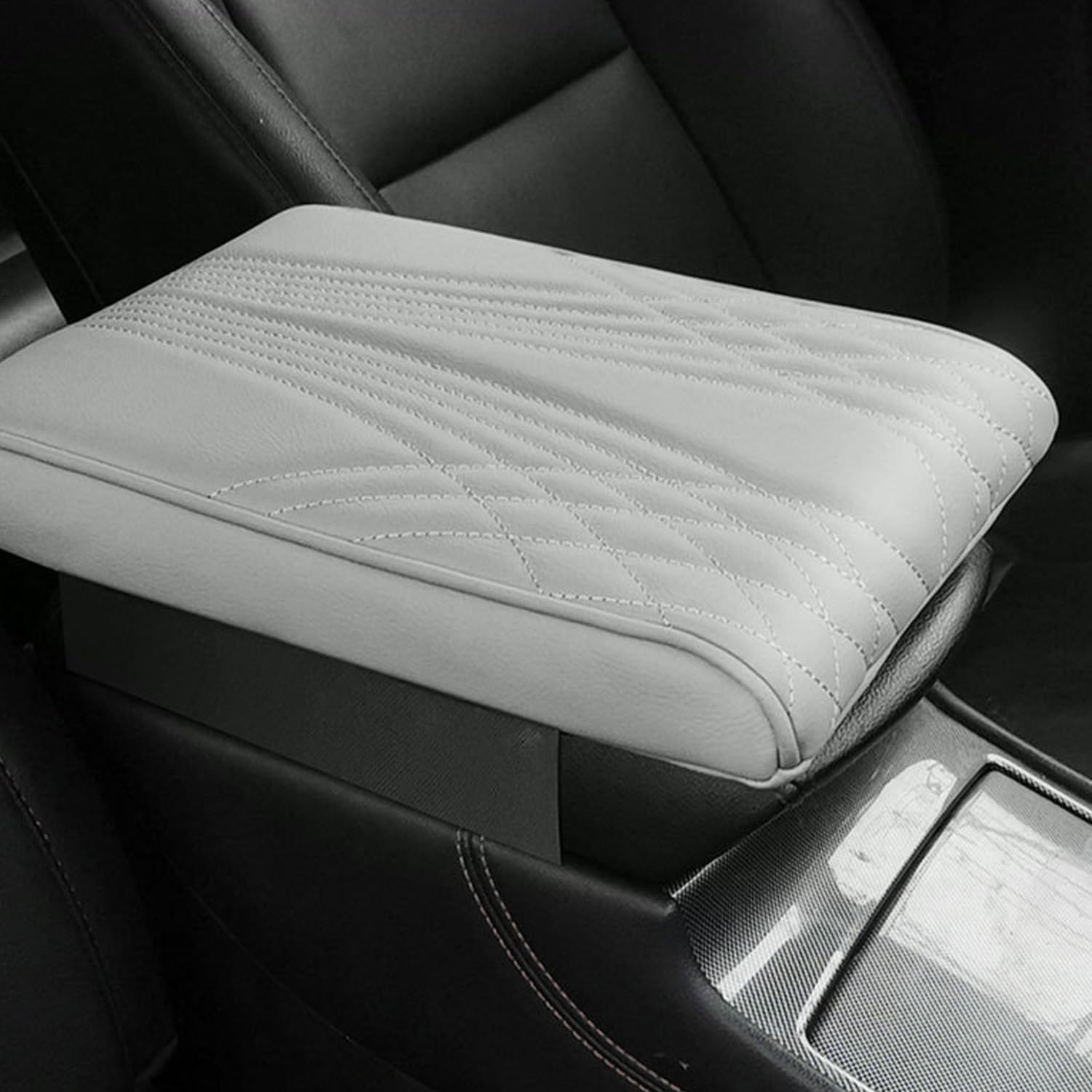 Funda para reposabrazos de automóvil, almohadilla universal de espuma viscoelástica para consola central de automóvil, cojín para reposabrazos de
