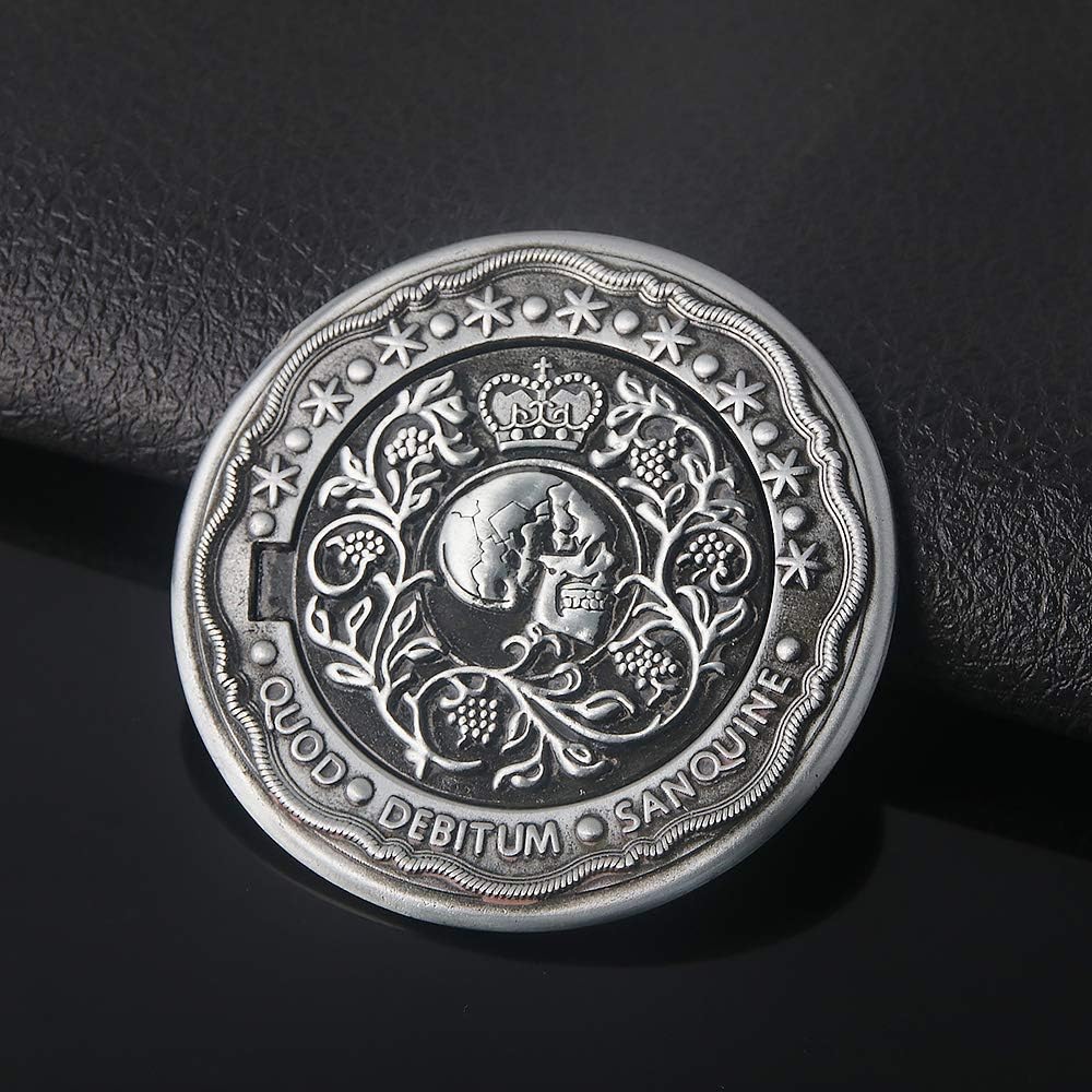 Blood Oath Marker Coin Novelty Metal Coins John Movie Props Cosplay Collecting Coin for Fans for Men Women Teen (Silver Coin)