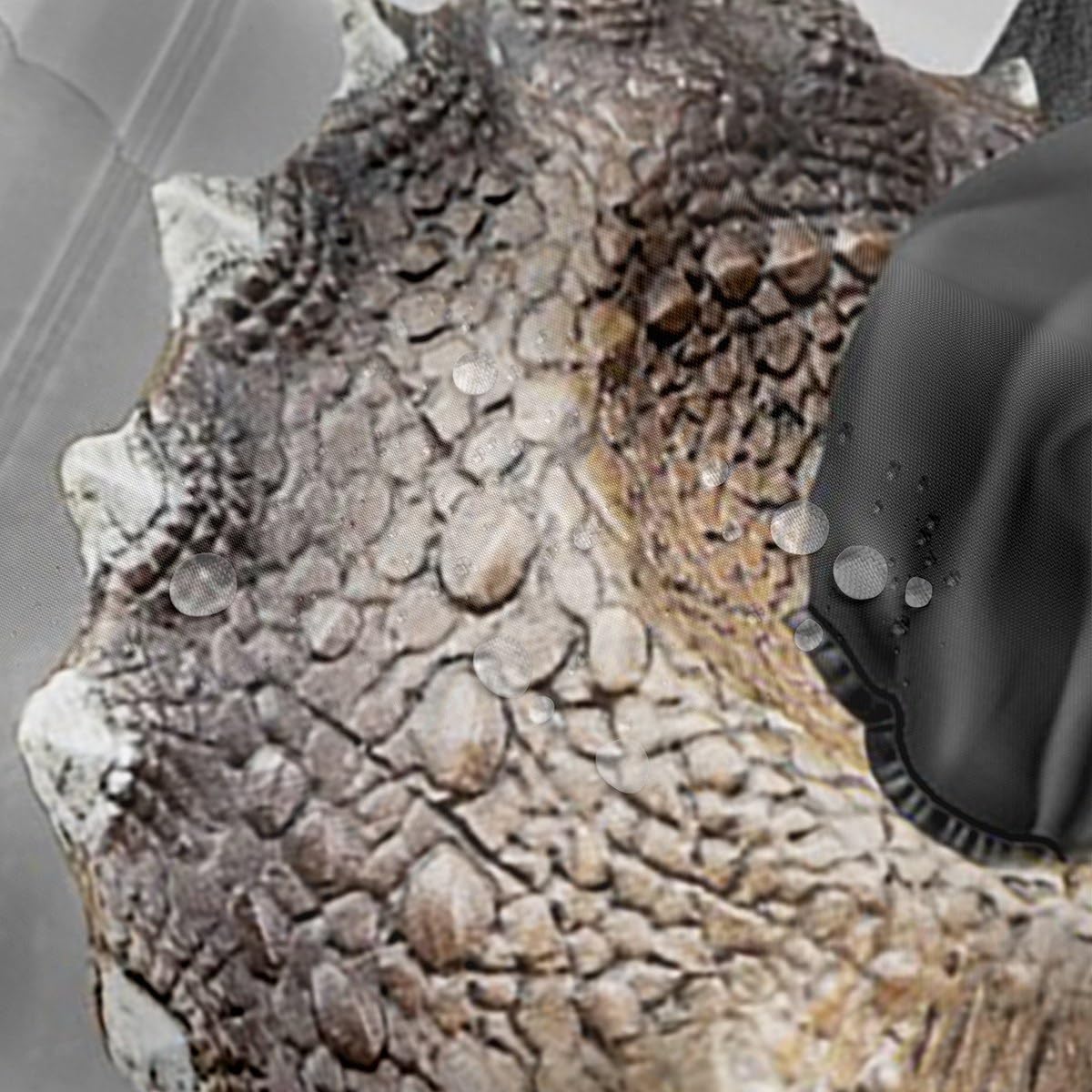 Cortina de ducha de dinosaurio con diseño de animales, divertida cortina de ducha de triceratops, cortina de ducha de animales grandes, decoración