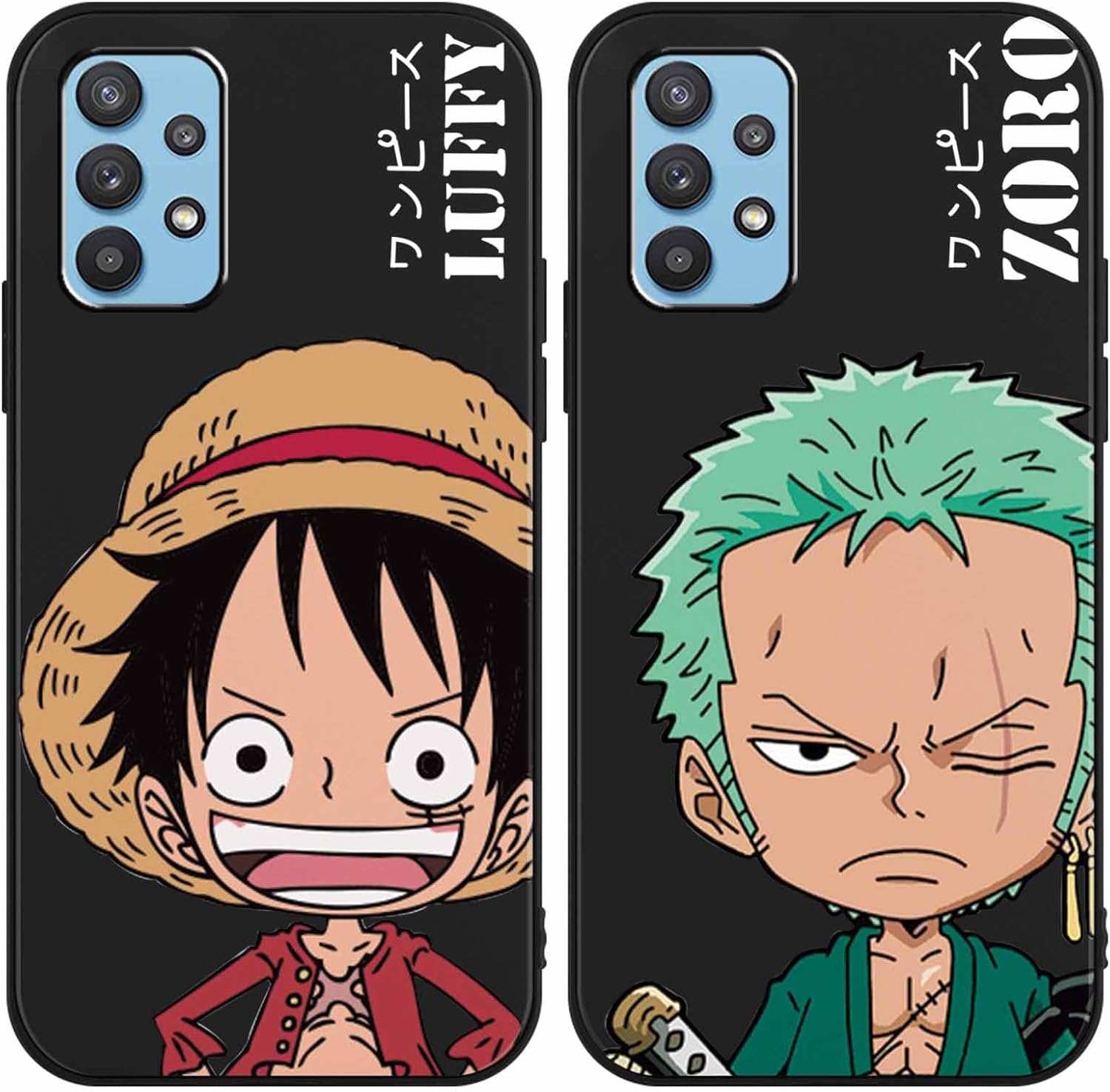 2 fundas geniales para Samsung Galaxy A32 5G de silicona de 6.5 pulgadas, personajes de dibujos animados de anime japonés para hombres, niños,