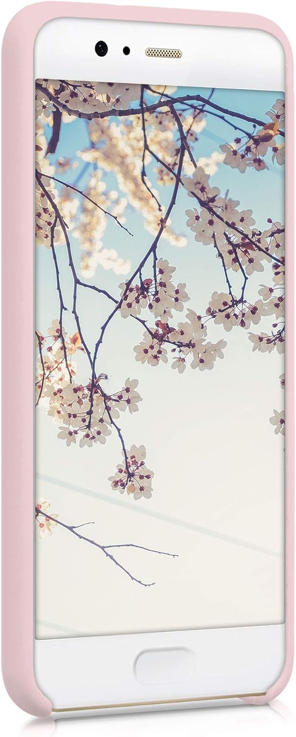 kwmobile Funda compatible con Huawei P10 – Funda de silicona TPU con acabado suave – Oro rosa mate