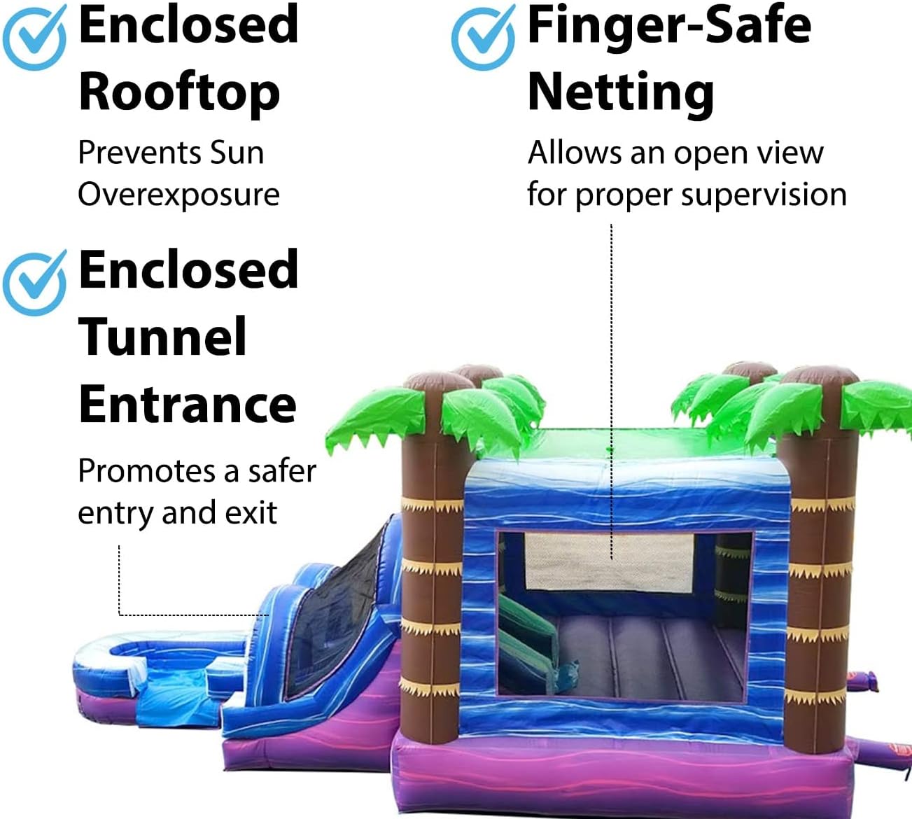 TentandTable Tobogán acuático inflable para niños pequeños y niños, castillo animoso de grado comercial para adultos, casa de salto, incluye