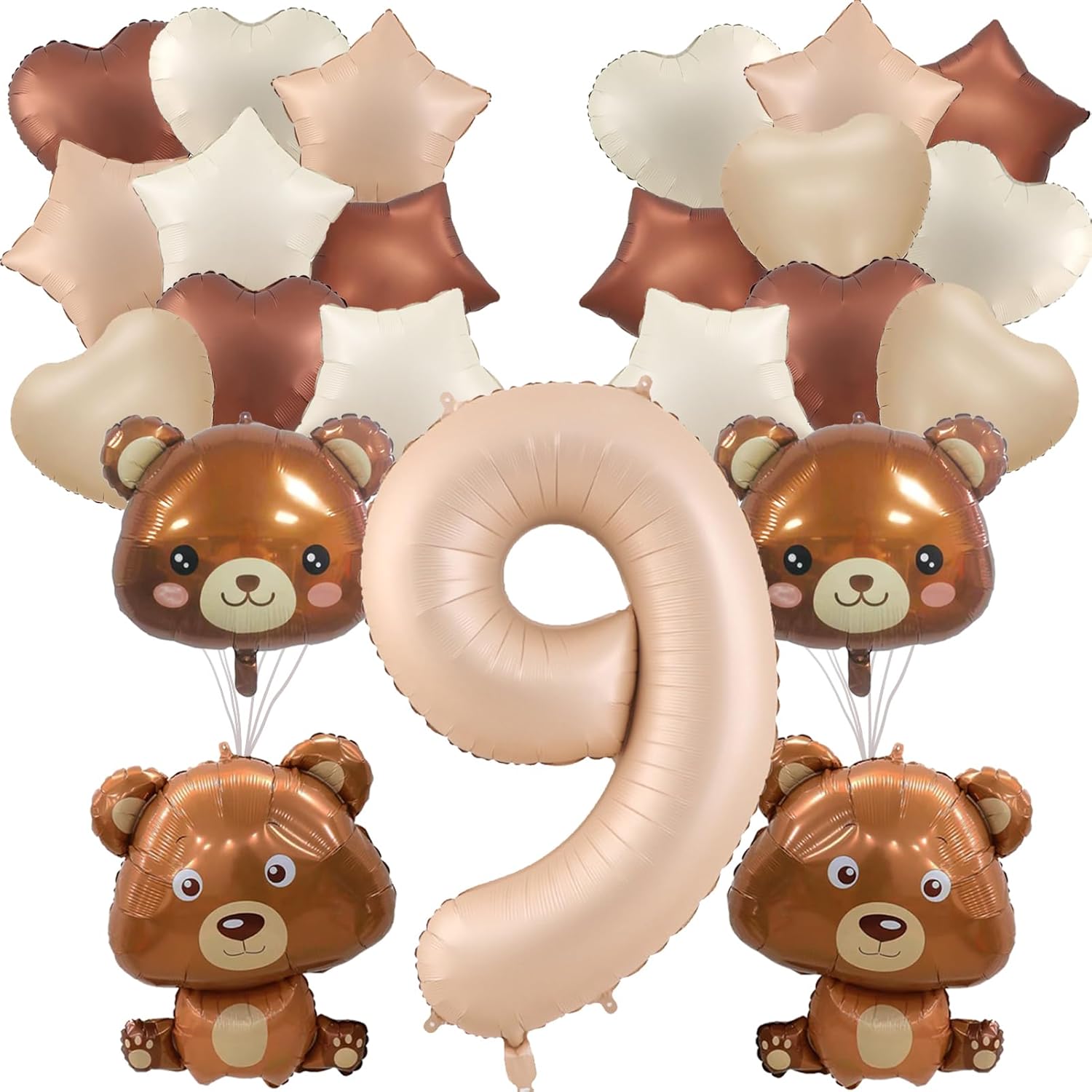 23 globos de oso, globos de oso de 40 pulgadas, globos de oso de peluche de 40 pulgadas, globos de cumpleaños, globos de aluminio de animales para
