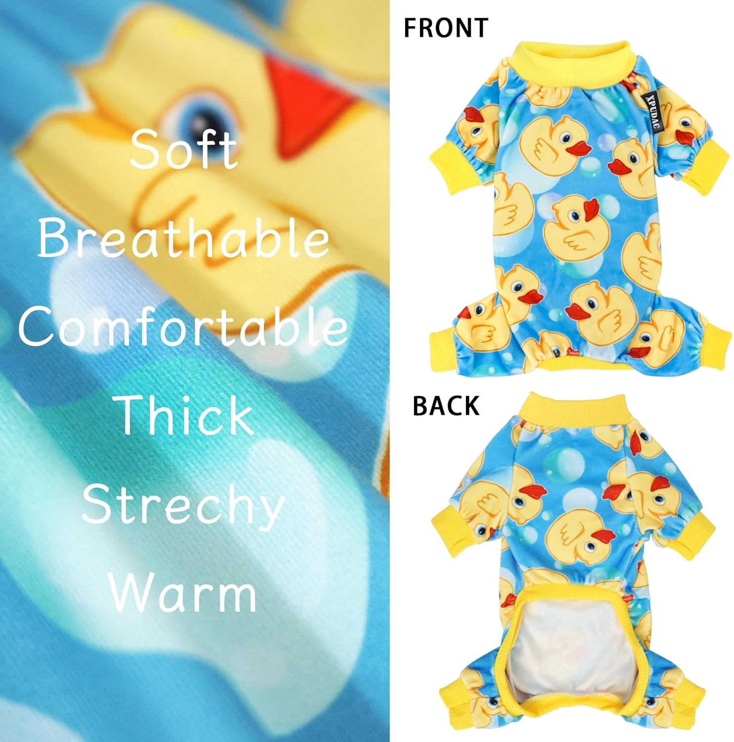XPUDAC Pijama de 4 piezas para perros pequeños, ropa para cachorros, trajes para perritos, camisas de Navidad, pijamas para mascotas y gatos, XXL
