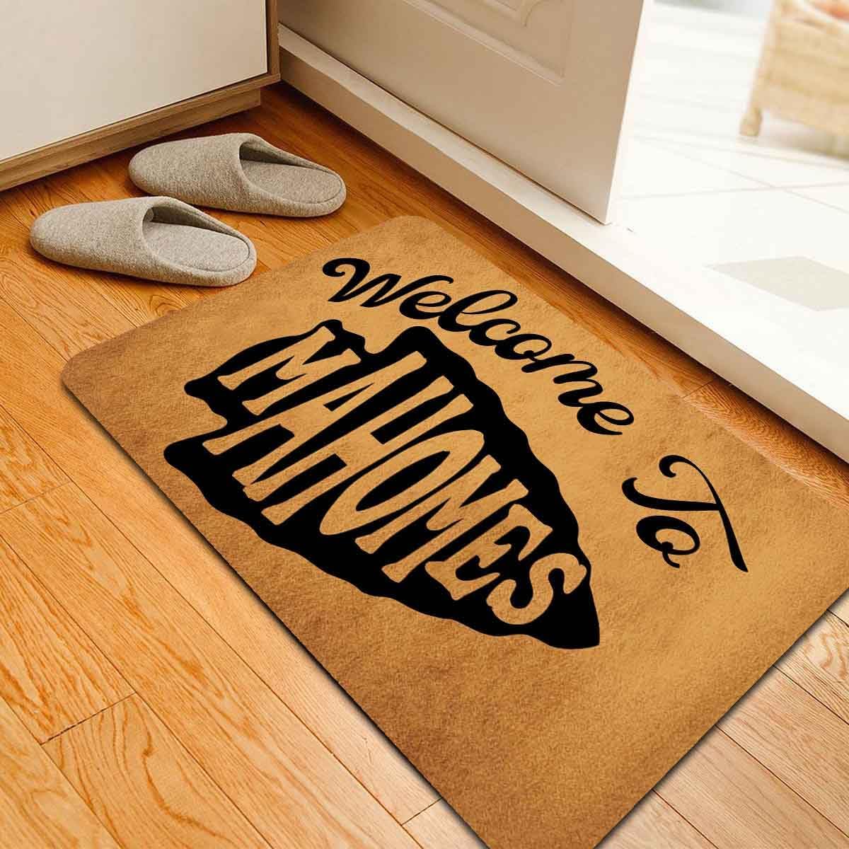 Divertido tapete de bienvenida para interiores (23.7 x 15.9 pulgadas) Welcome to Mahomes, regalo de broma para el hogar, decoración de interiores,