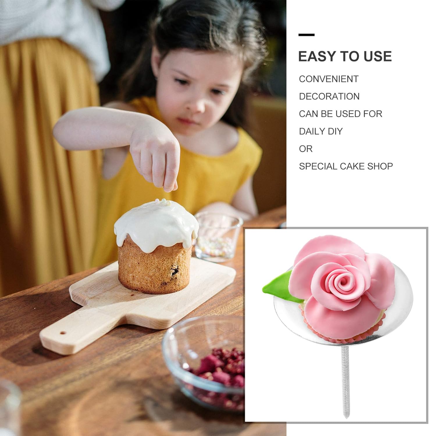 Hemoton Cupcake Toppers 36 piezas de clavos de montaje de acero inoxidable taza de papel herramientas de plomería
