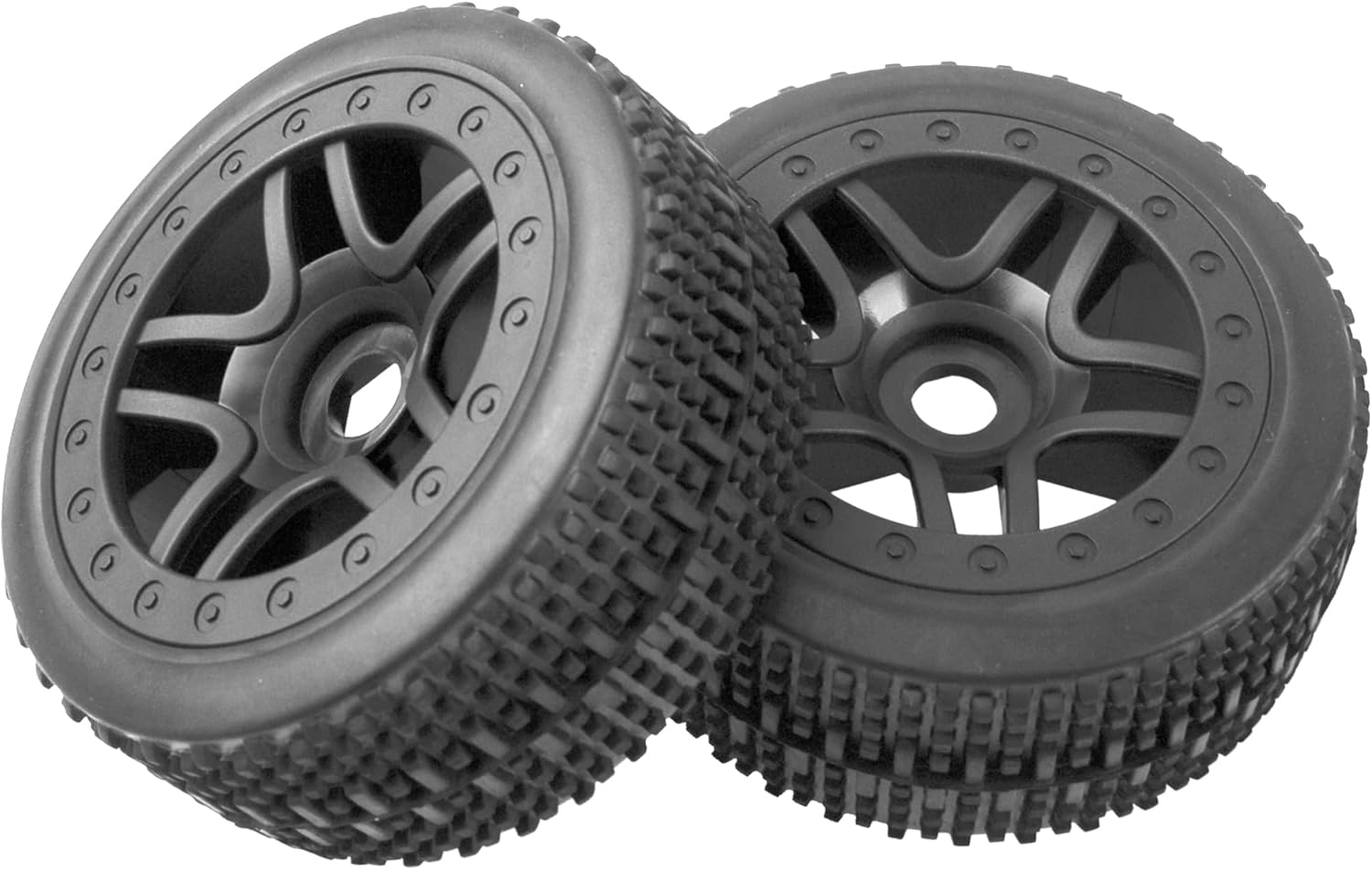 ShareGoo OD 4.4 pulgadas 18 neumáticos para buggy, llantas hexagonales de 0.67 pulgadas y neumáticos de goma compatibles con Redcat Teamc Losi HPI
